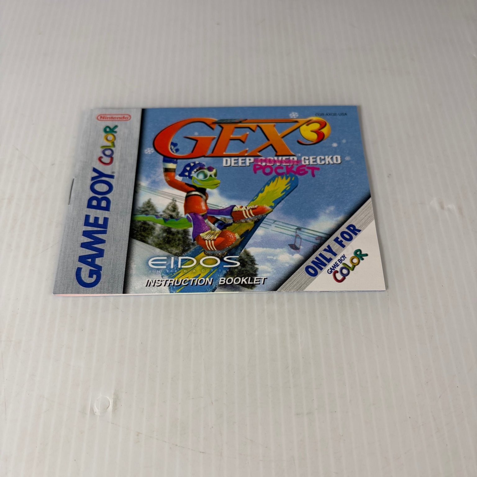 Gex 3 Deep Pocket Game Boy Color Original Box, Manual, Insert Reg Card Eidos
