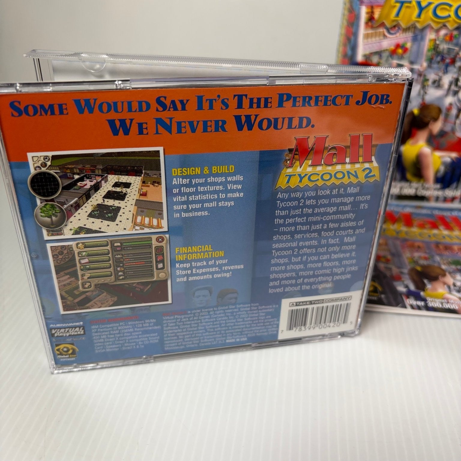 Mall Tycoon 2 PC Video Game Simulation Strategy CD-ROM Big Box