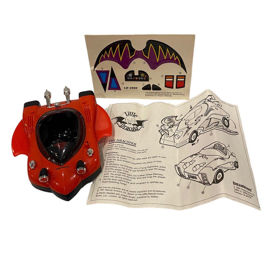 VTG 1991 Bandai LITTLE DRACULA DRACSTER vampire bat car vehicle In Box