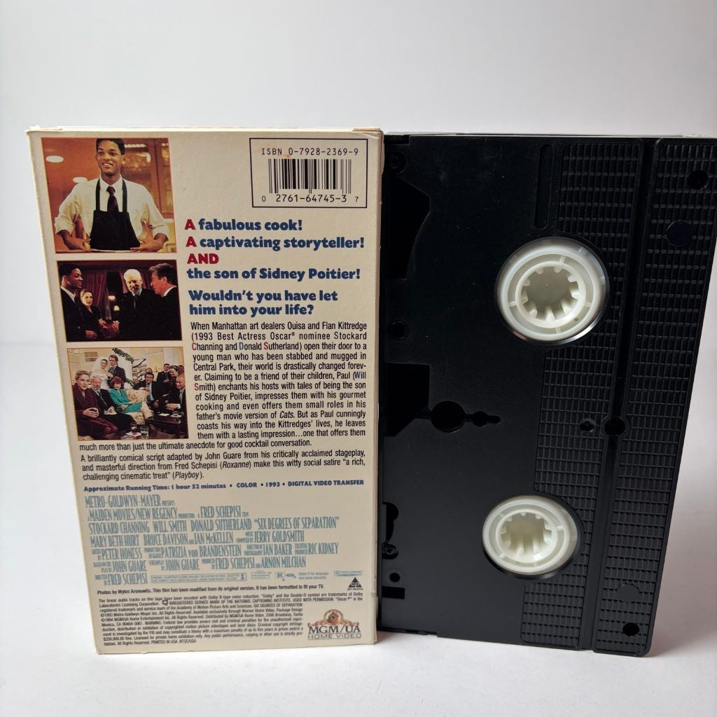 Six Degrees of Separation VHS Will Smith Stockard Channing MGM/UA 1993 Drama