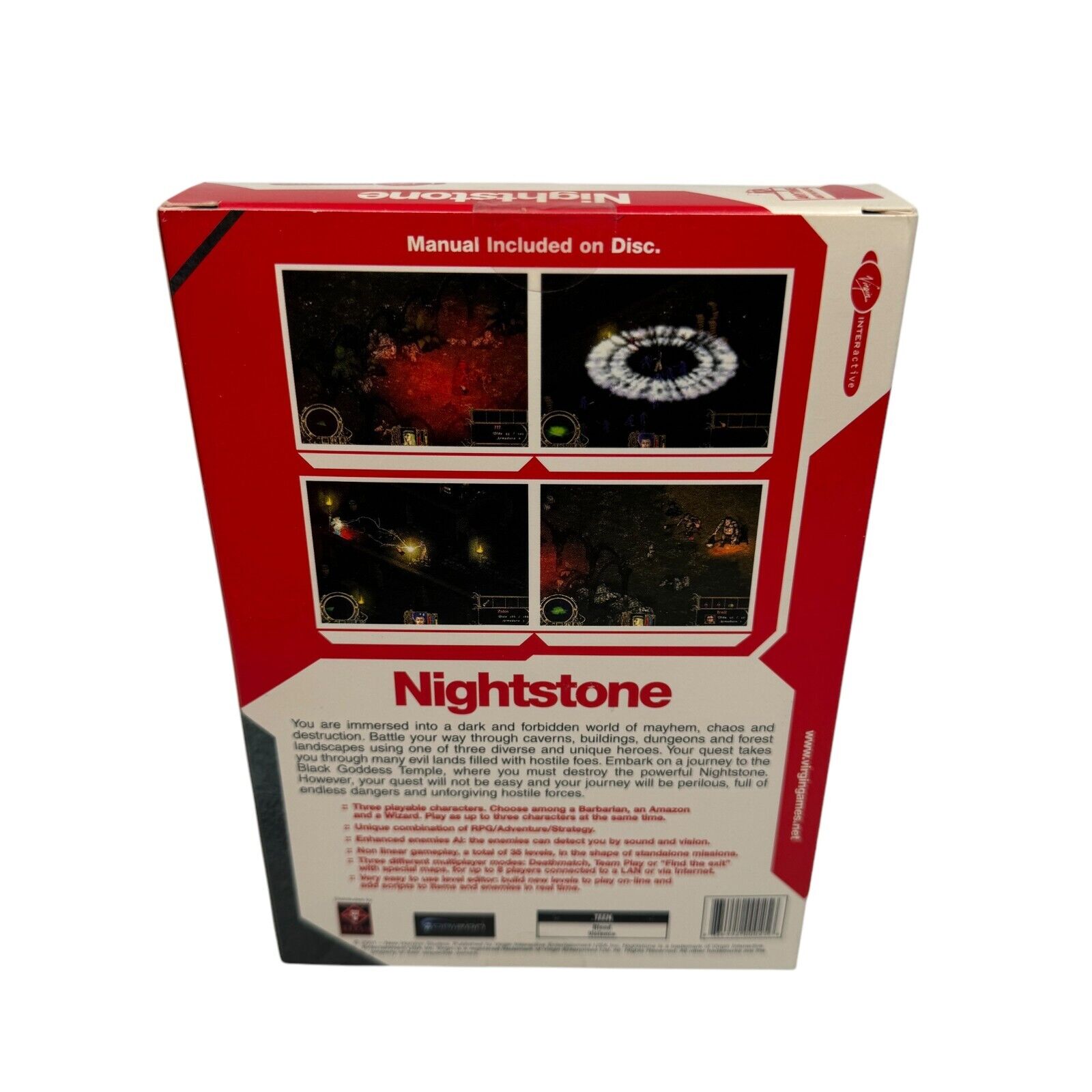 SEALED Nightstone PC Game 2001 Virgin Int & Titus Win 95 Rare Dungeon Crawler