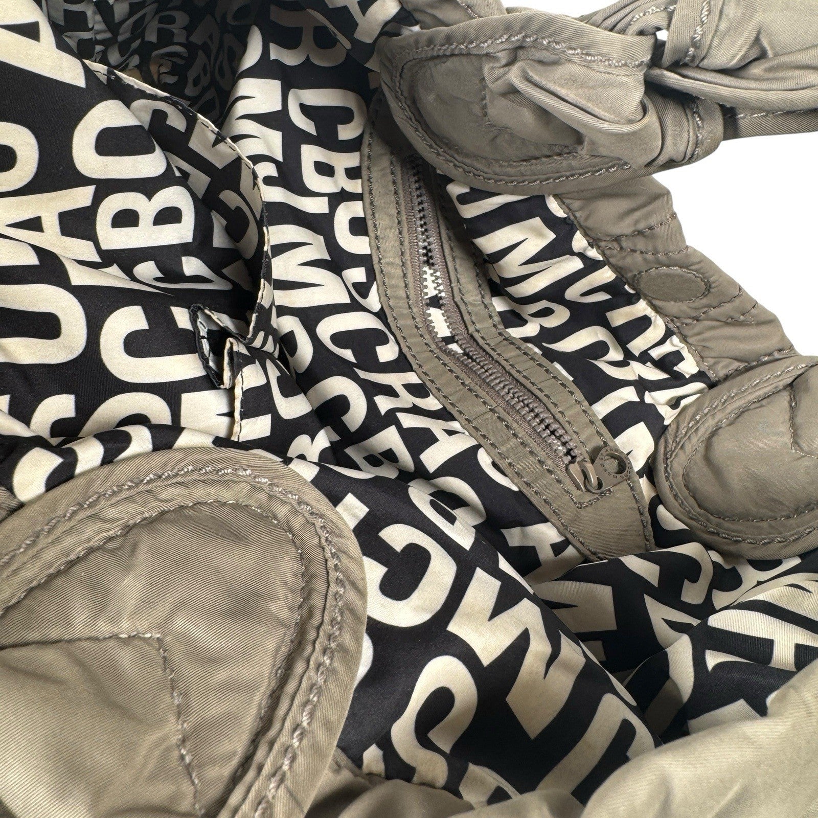 Marc Jacobs Taupe Logo Quilted Nylon Medium Tote Bag Standard Supply Workwear