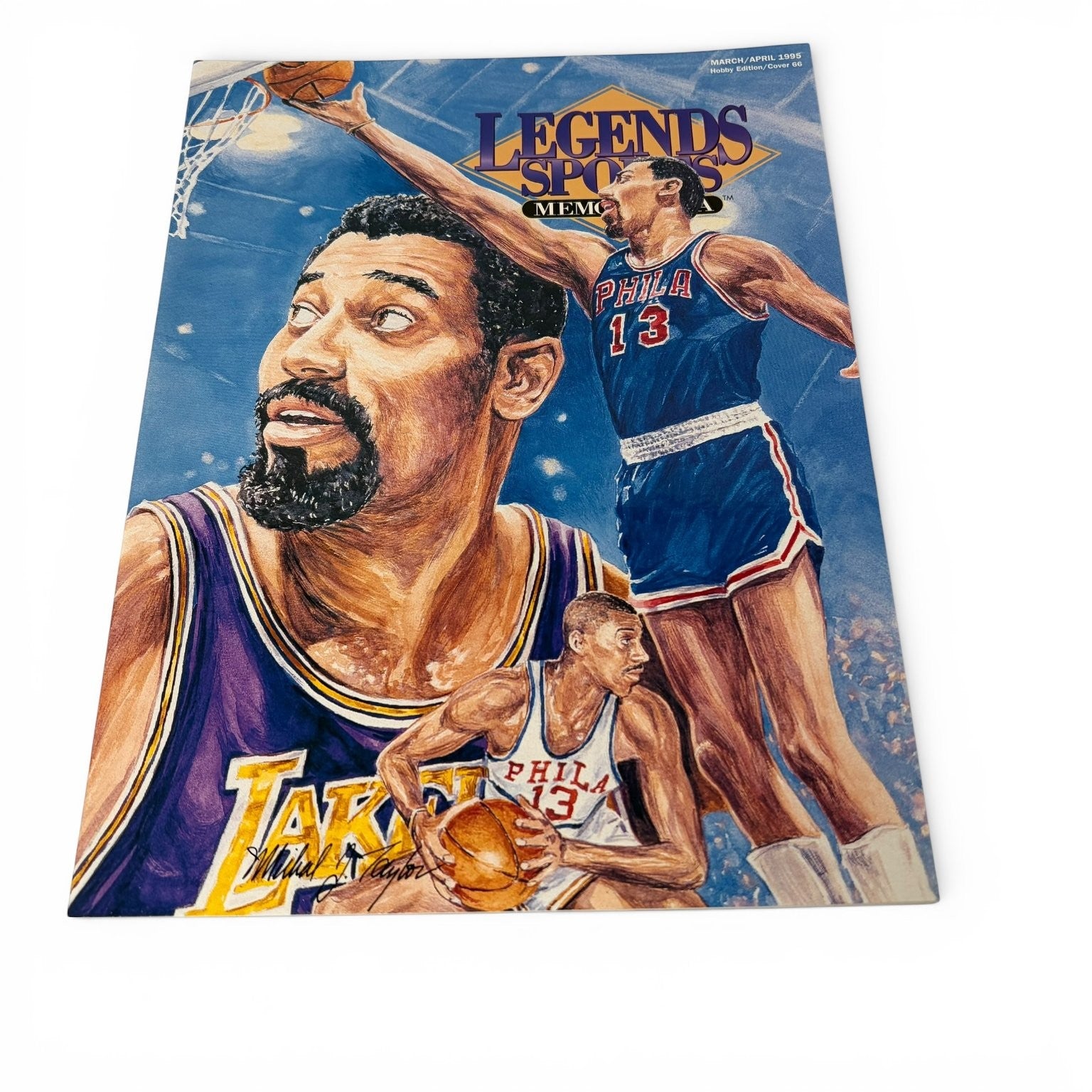 Legends Sports Memorabilia Magazine March/April 1995 Wilt Chamberlain with Cards
