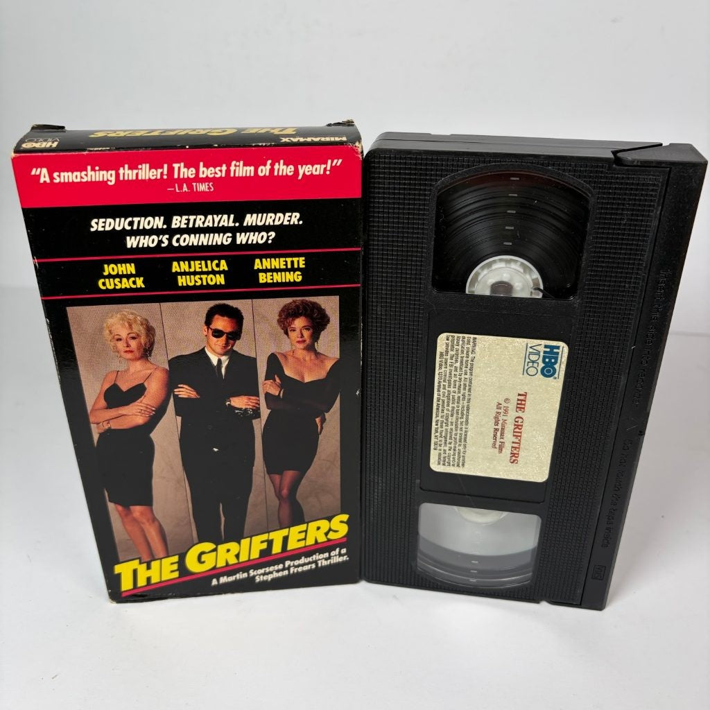 The Grifters VHS 1991 HBO Video John Cusack Anjelica Huston Annette Bening
