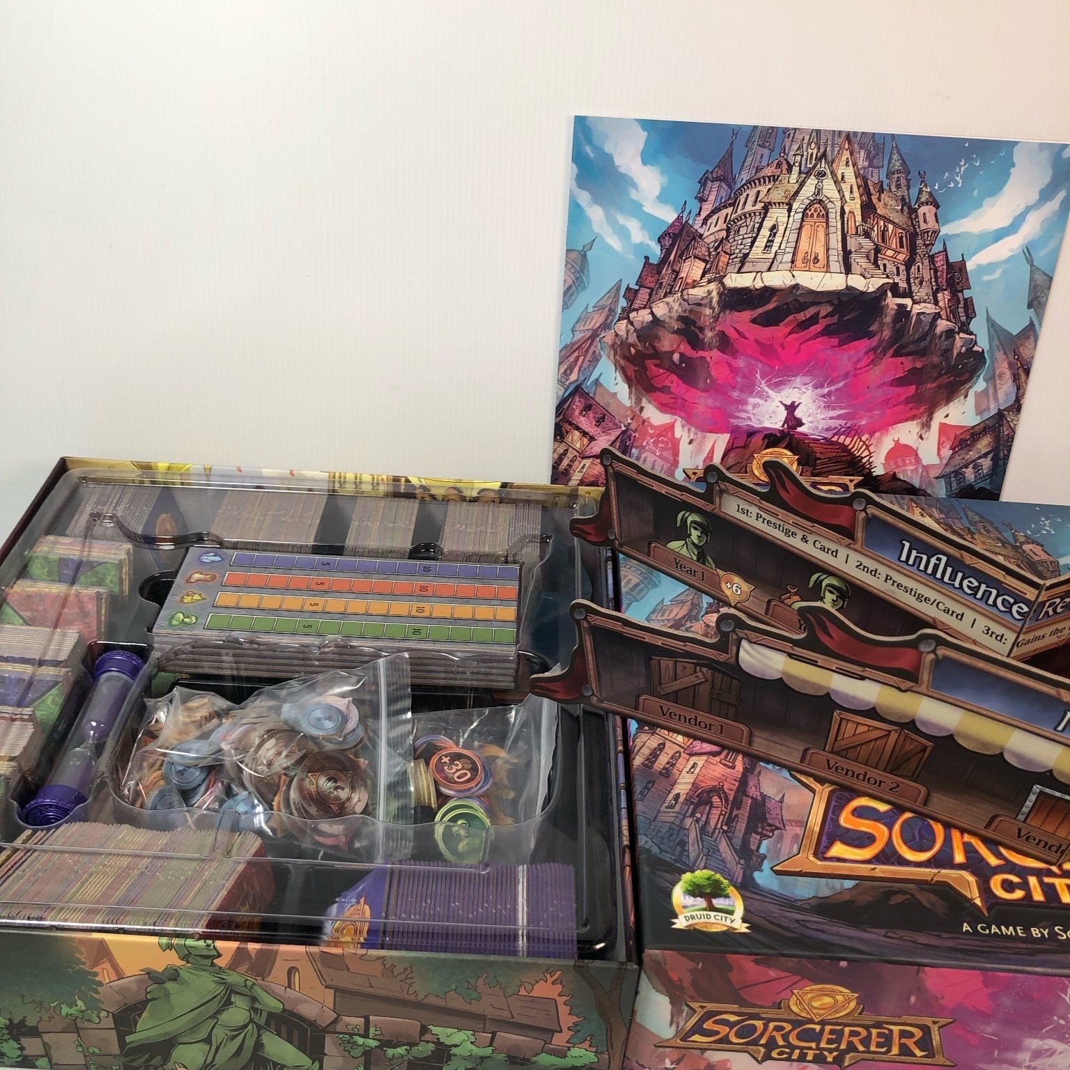 Sorcerer City Board Game 2019 City Building Strategy Scott Caputo Solo Play