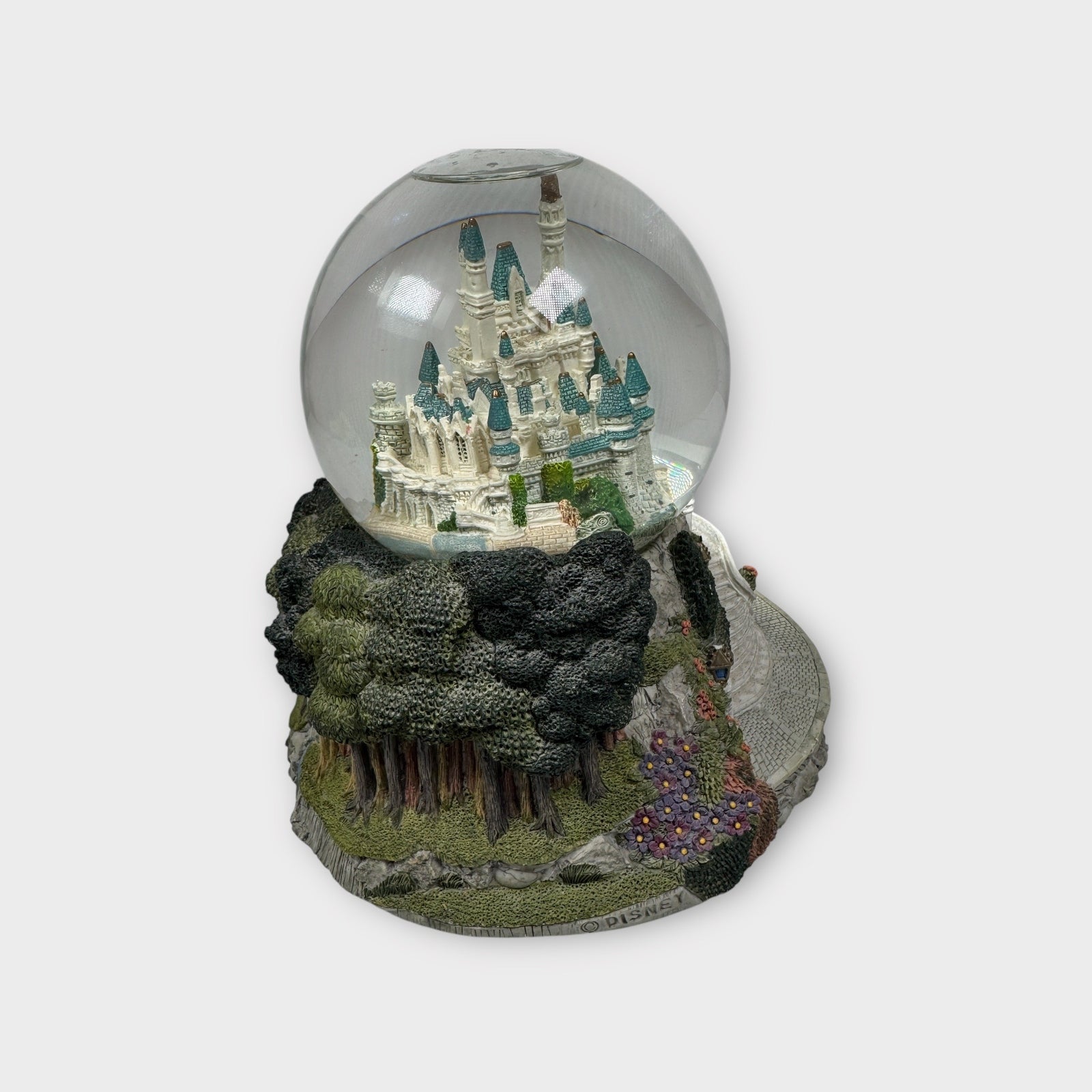 Disney Cinderella Castle VTG Musical Snow Globe So This Is Love w/ Detailed Base