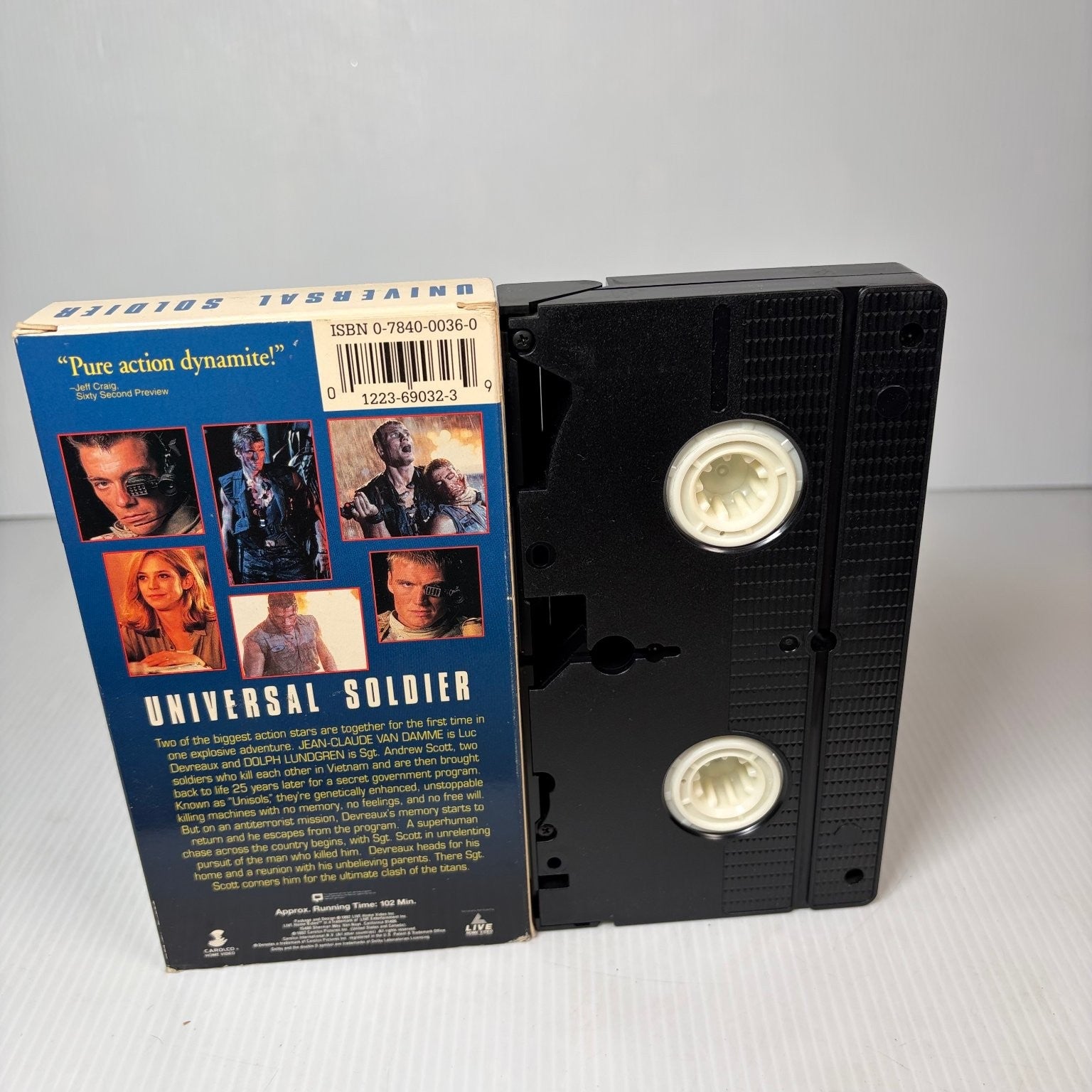 Universal Soldier VHS 1992 Action Sci-Fi LIVE Home Video Jean-Claude Van Damme