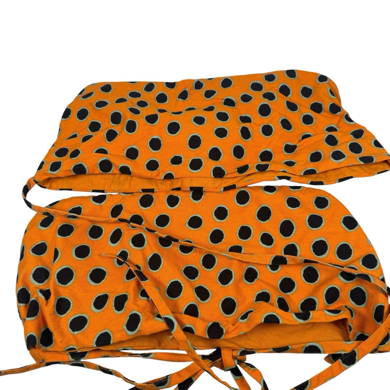Vintage Department 56 Halloween Chair Covers Set Of 2 Pumpkin Design