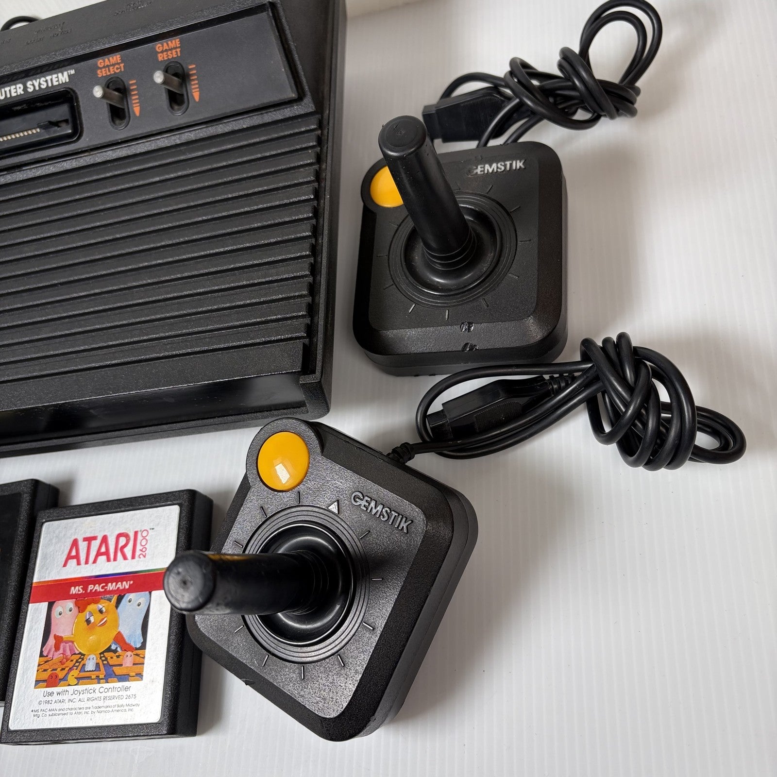 Atari 2600 VCS Vader System Console w/ Pac-Man, Ms. Pac-Man & 2 Joysticks