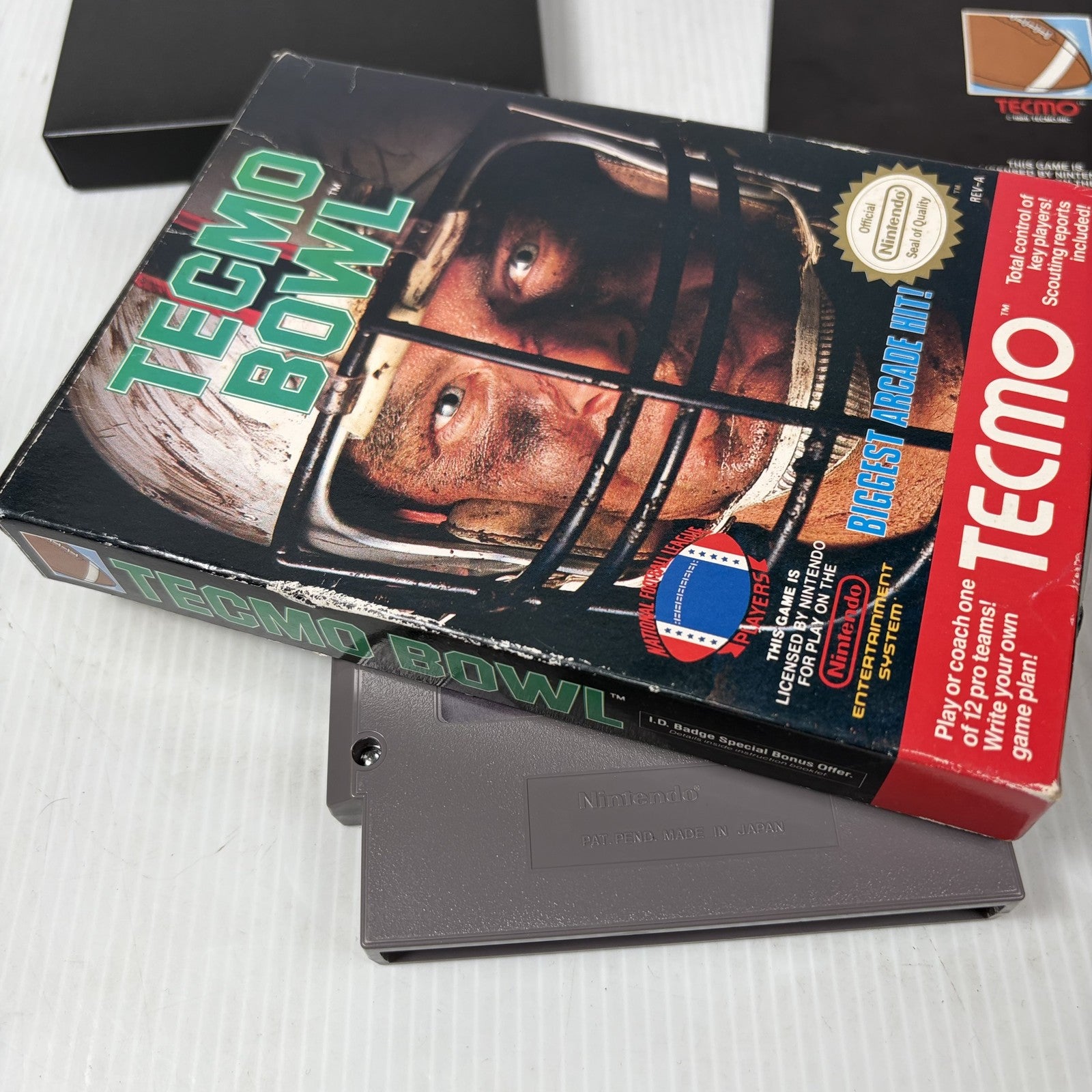 Tecmo Bowl Nintendo NES (1989) Complete CIB Authentic Tested & Working