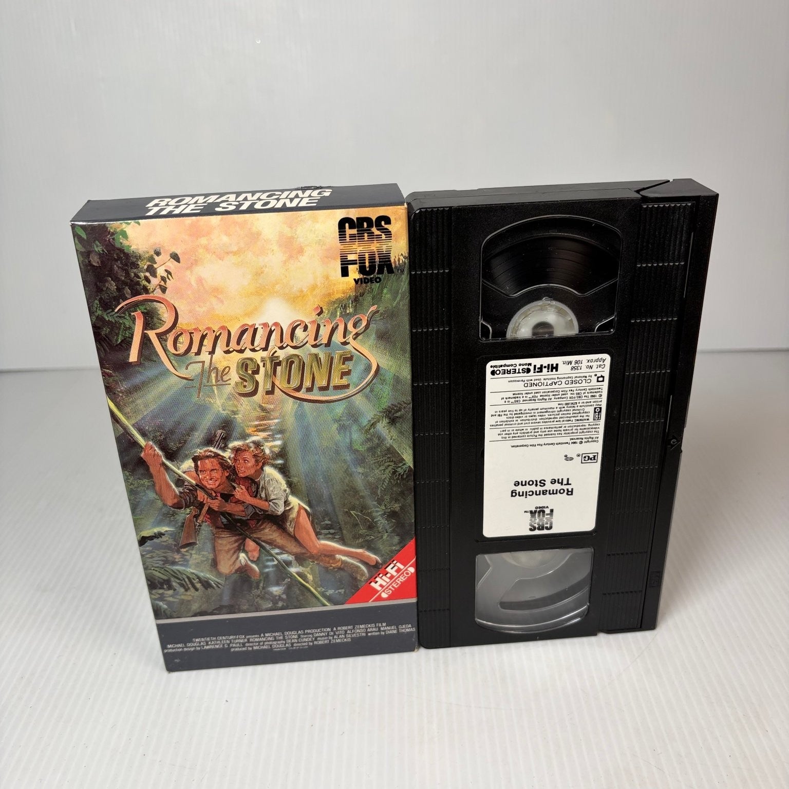 Romancing the Stone VHS 1984 Adventure Comedy Hi-Fi Stereo CBS FOX Video