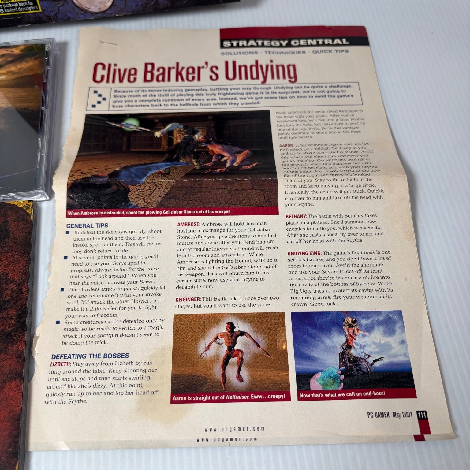 Clive Barker's Undying Big Box PC Horror FPS Video Game Complete