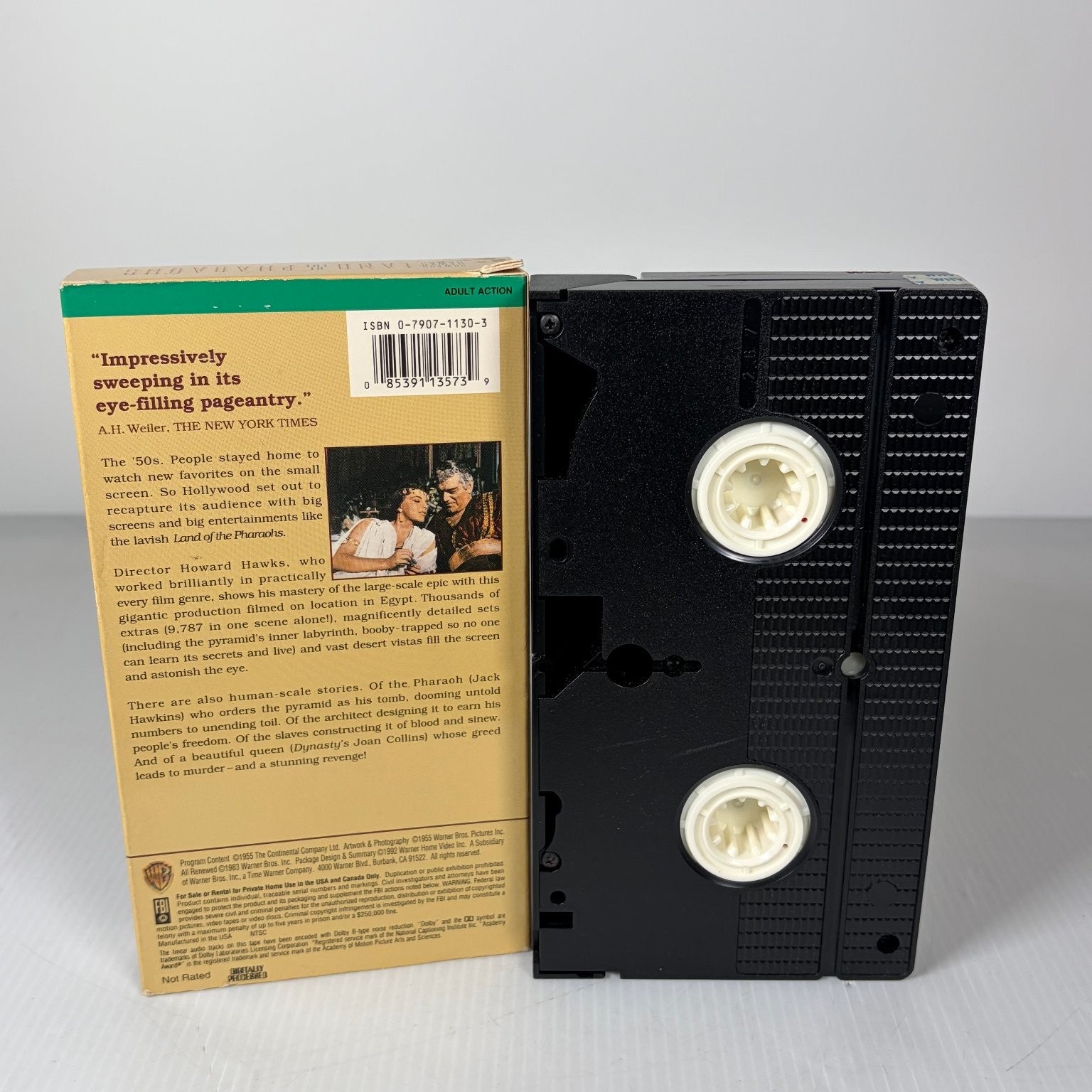 Land of the Pharaohs VHS 1955 Epic Joan Collins Howard Hawks Warner Home Video