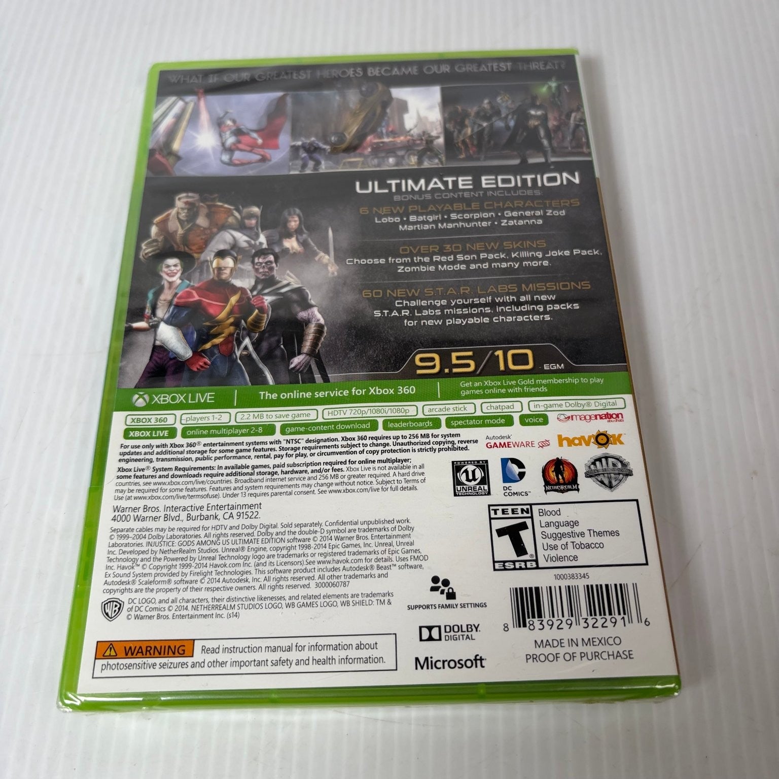 Injustice Gods Among Us Ultimate Edition Xbox 360 Fighting Video Game