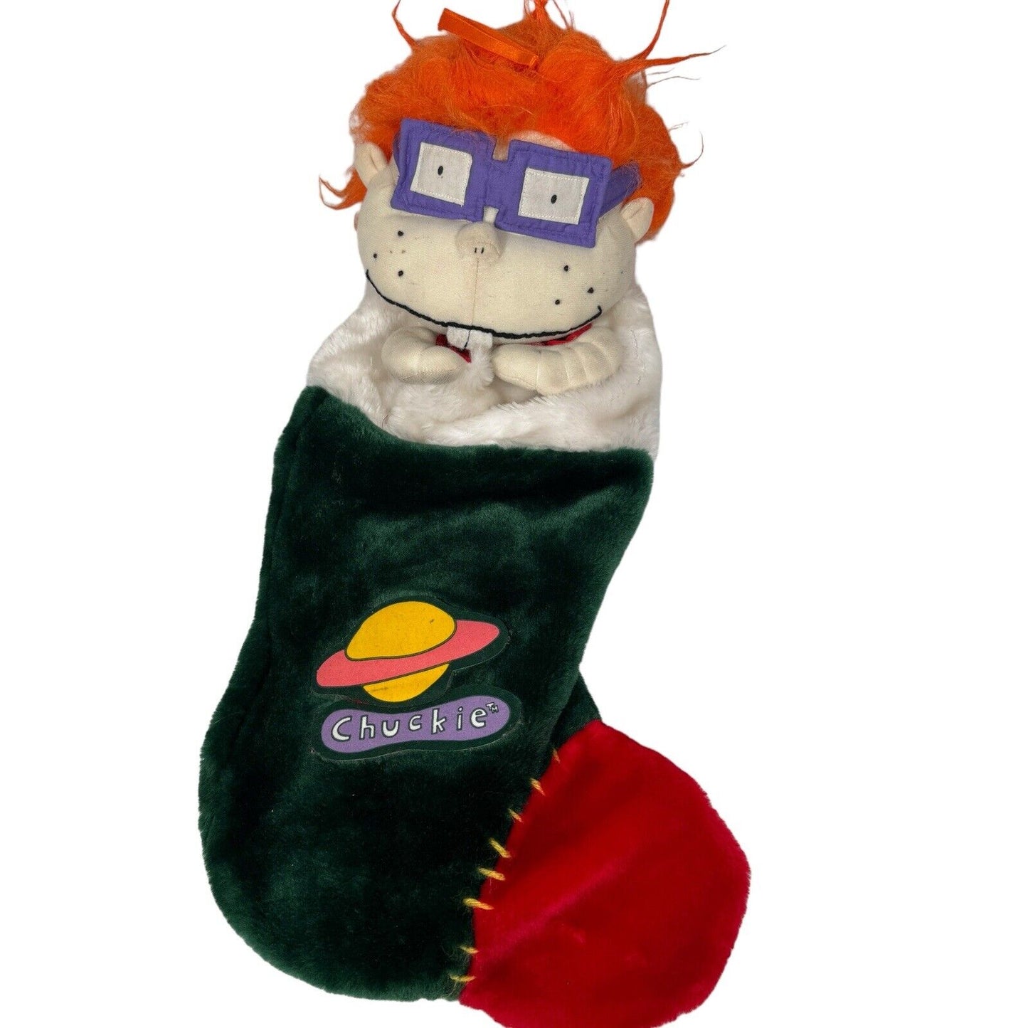 Rugrats Plush Christmas Stocking 1998 Chuckie Vintage Nicktoons Nickelodeon
