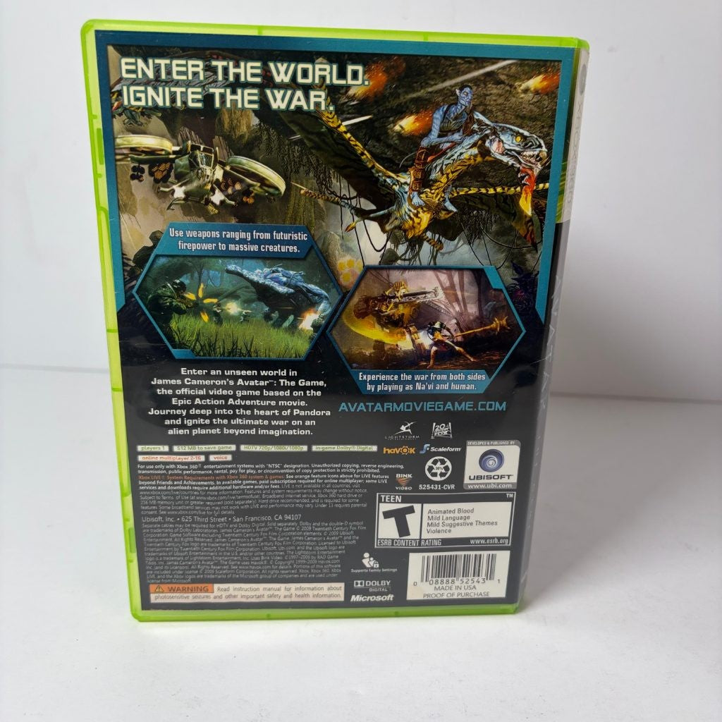James Cameron's Avatar The Game Xbox 360 Ubisoft NTSC CIB