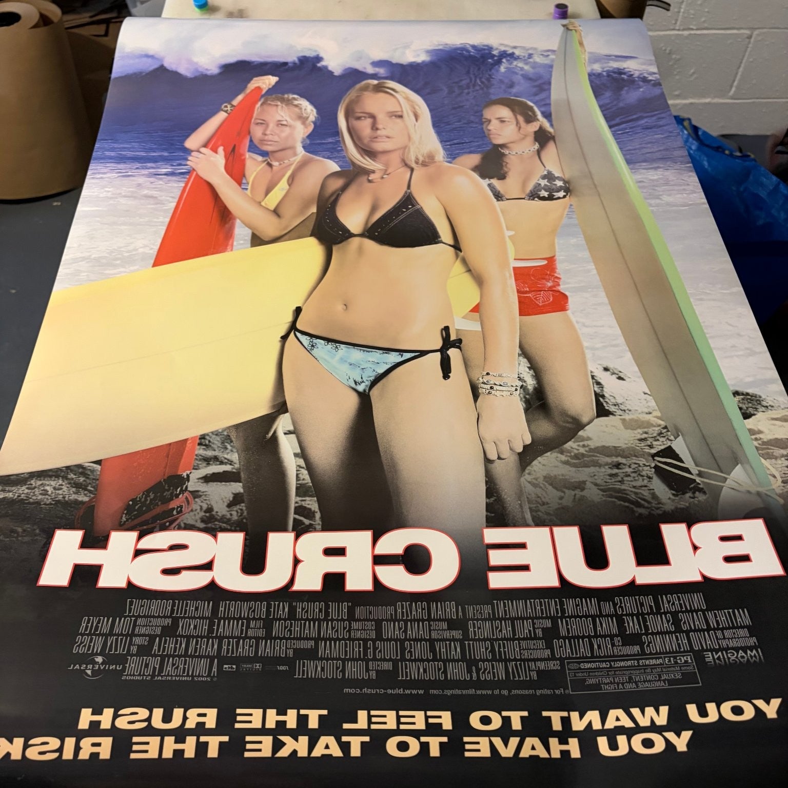 Blue Crush 2002 One Sheet Movie Poster Original Double-Sided Kate Bosworth