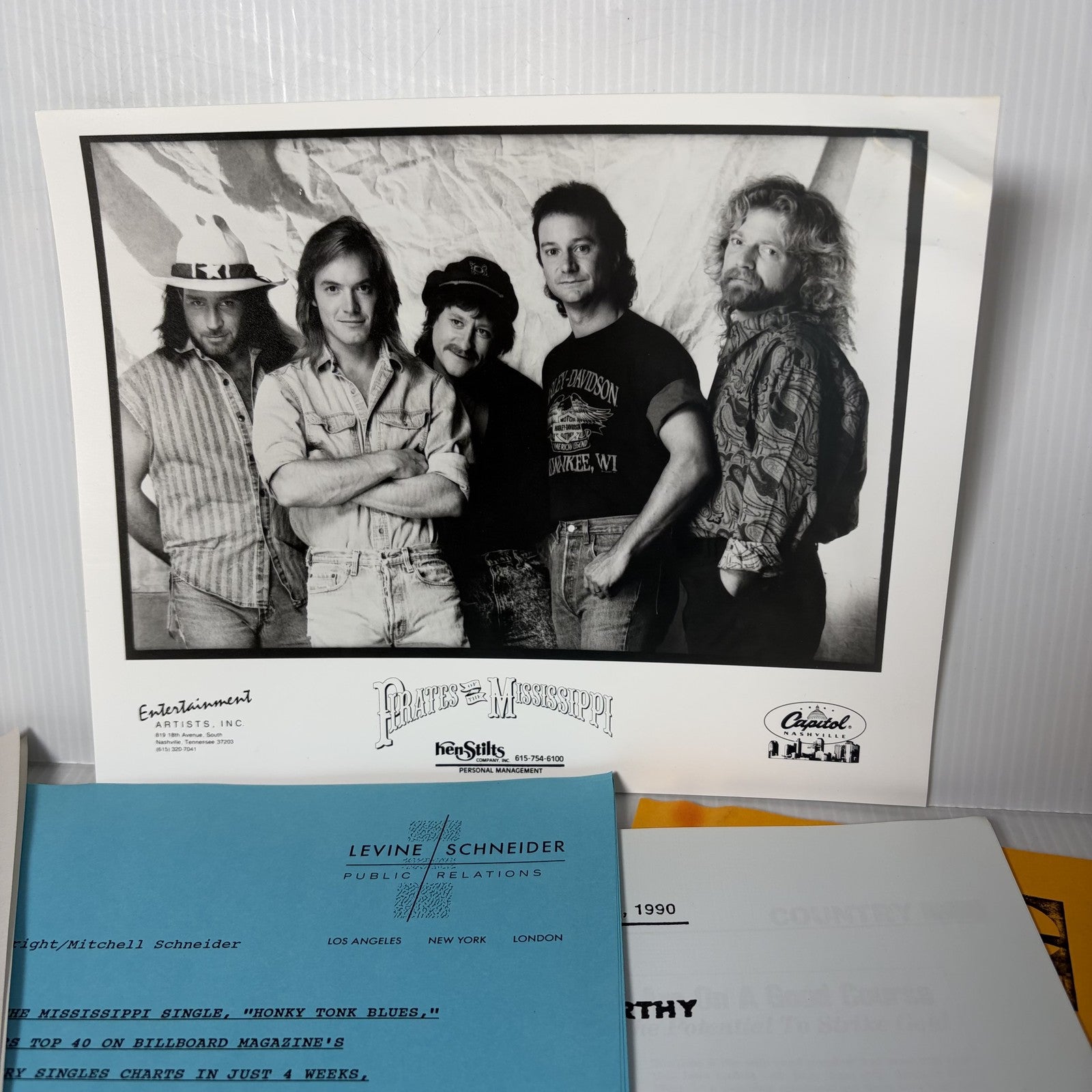 Pirates of the Mississippi 1990 Press Kit Photo Bio Flyers Country Music