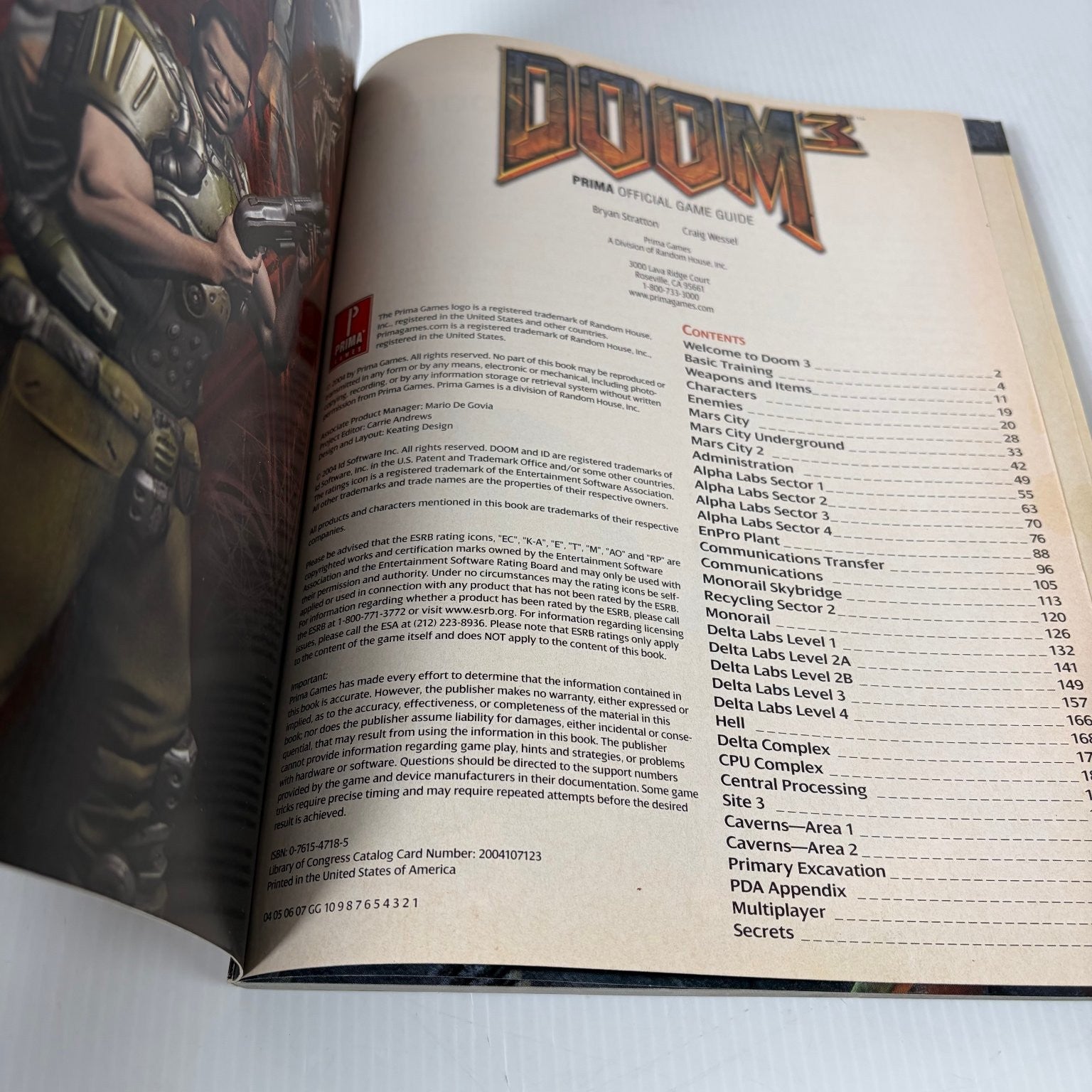 DOOM 3 PC Official Strategy Guide Prima Games Walkthrough Maps Secrets