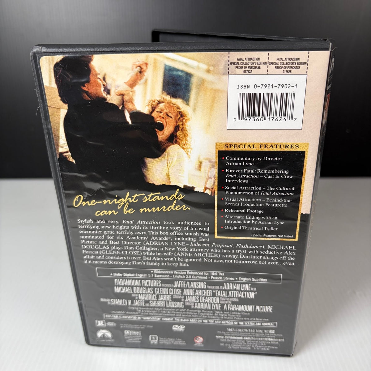 Fatal Attraction DVD 1997 Special Collector's Edition Michael Douglas