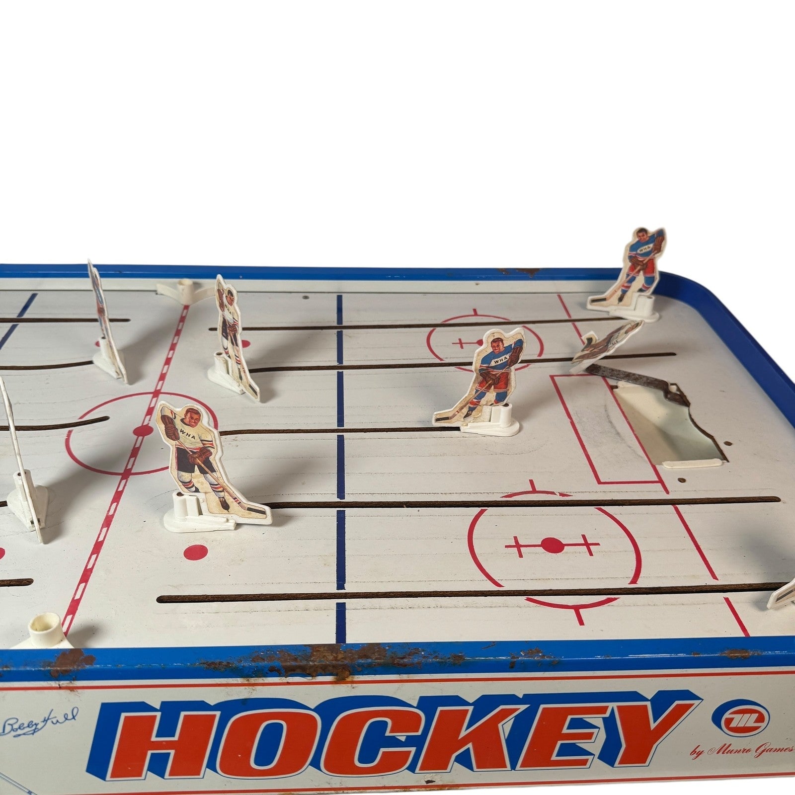 Vintage Bobby Hull Hockey Game Table WHA Players Tin Canada 1970s Arcade Toy