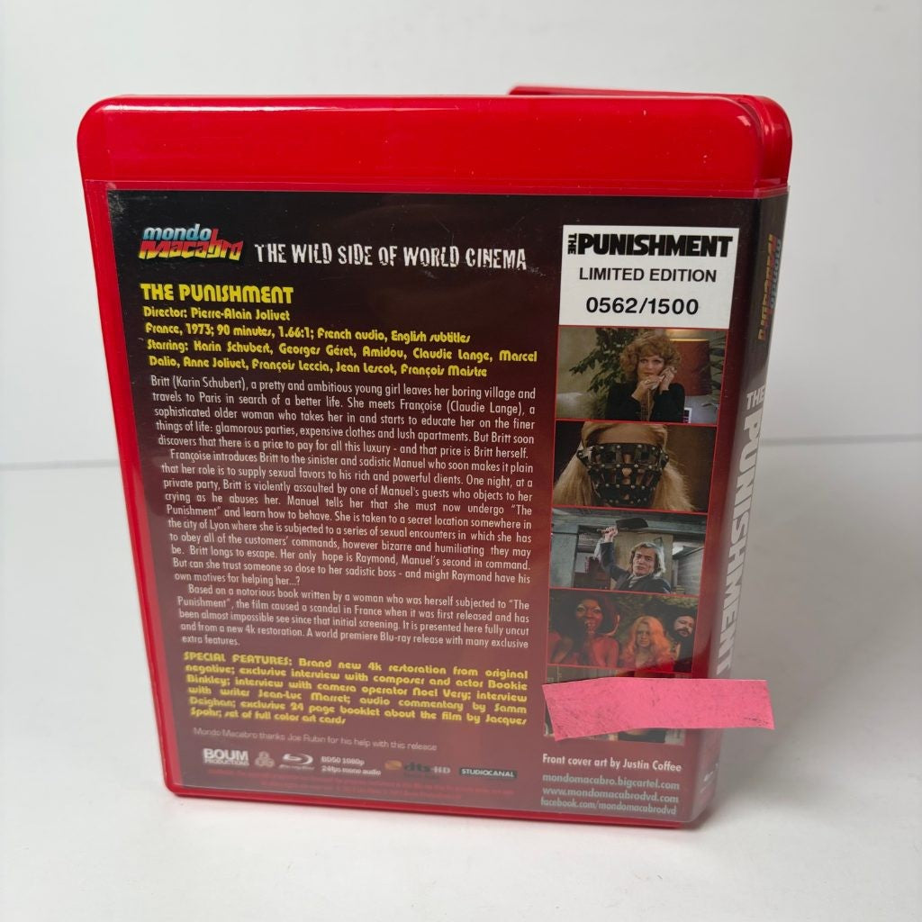 The Punishment Blu-ray Mondo Macabro Limited Edition Karin Schubert 1973