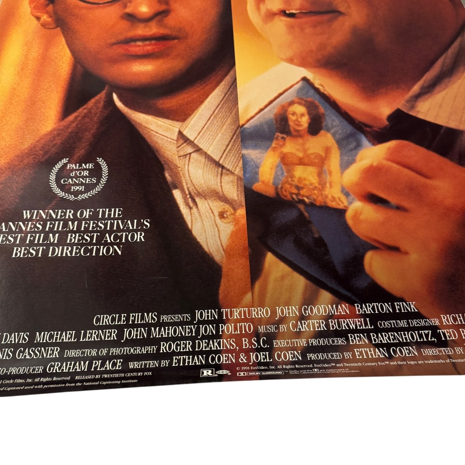 Barton Fink 1991 One-Sheet Movie Poster John Turturro John Goodman
