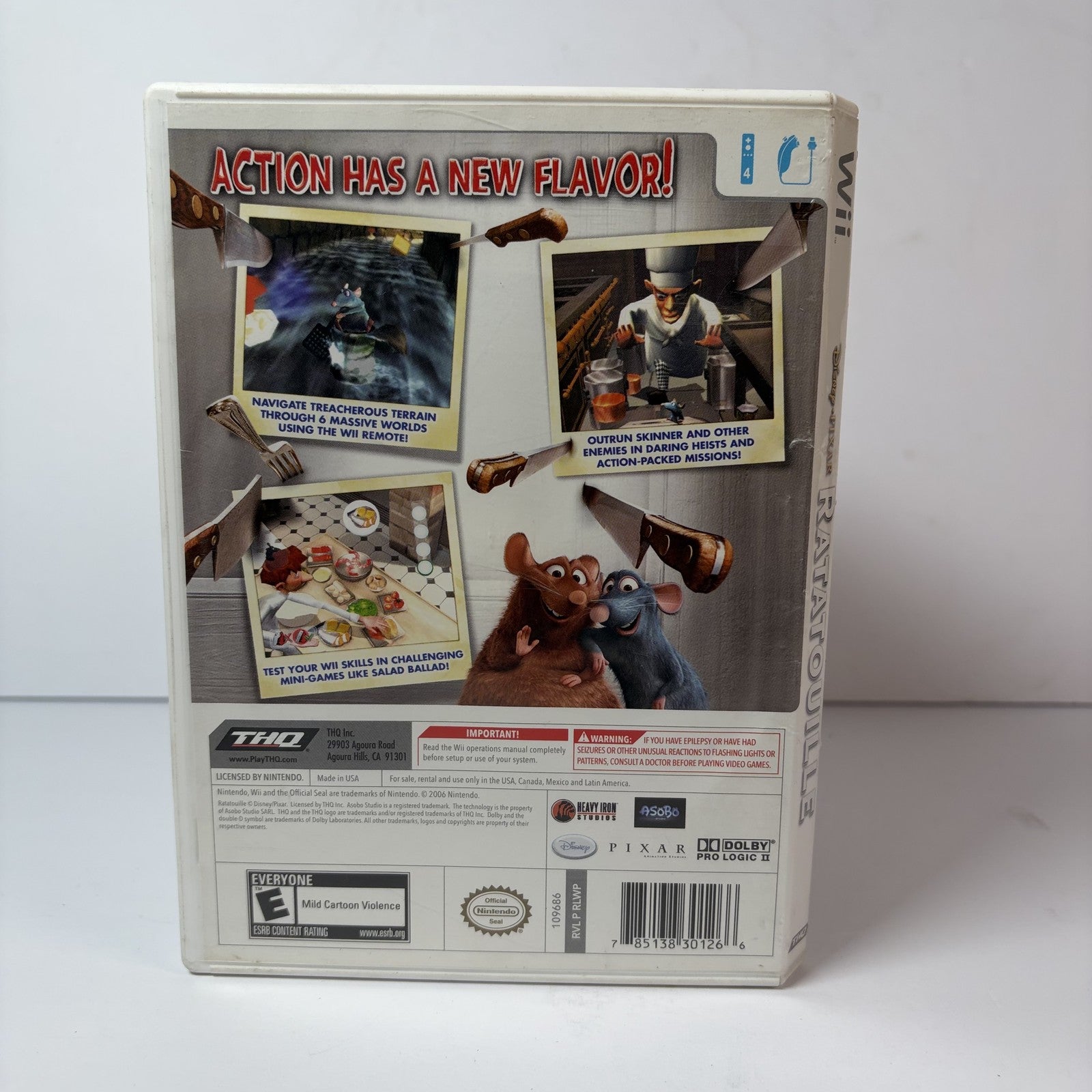 Disney Pixar Ratatouille Nintendo Wii Game THQ Action Adventure E Rated Complete