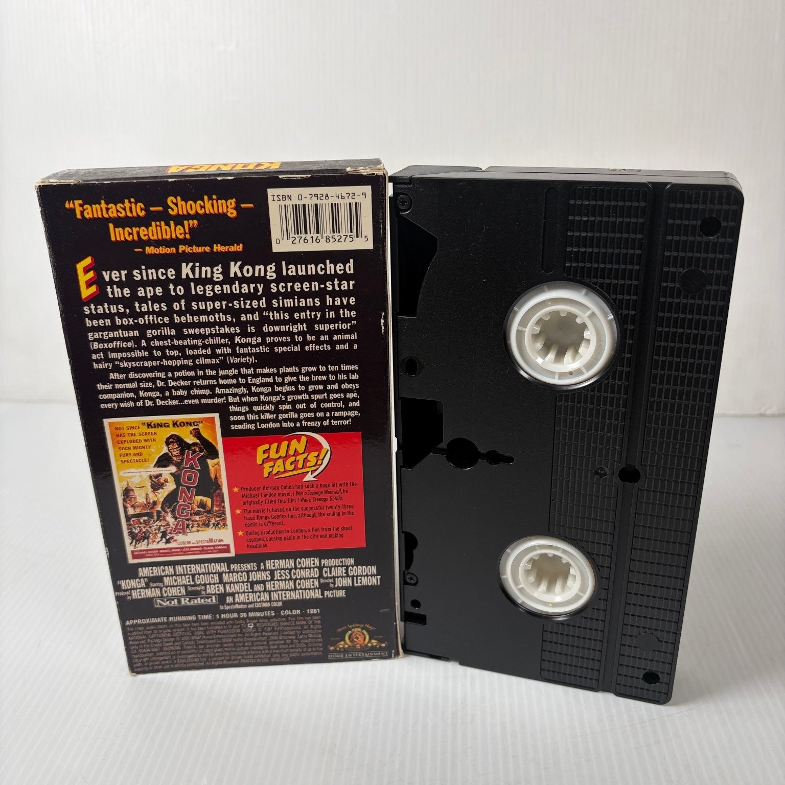 Konga VHS 1961 Sci-Fi Horror Monster MGM Midnite Movies Cult Classic