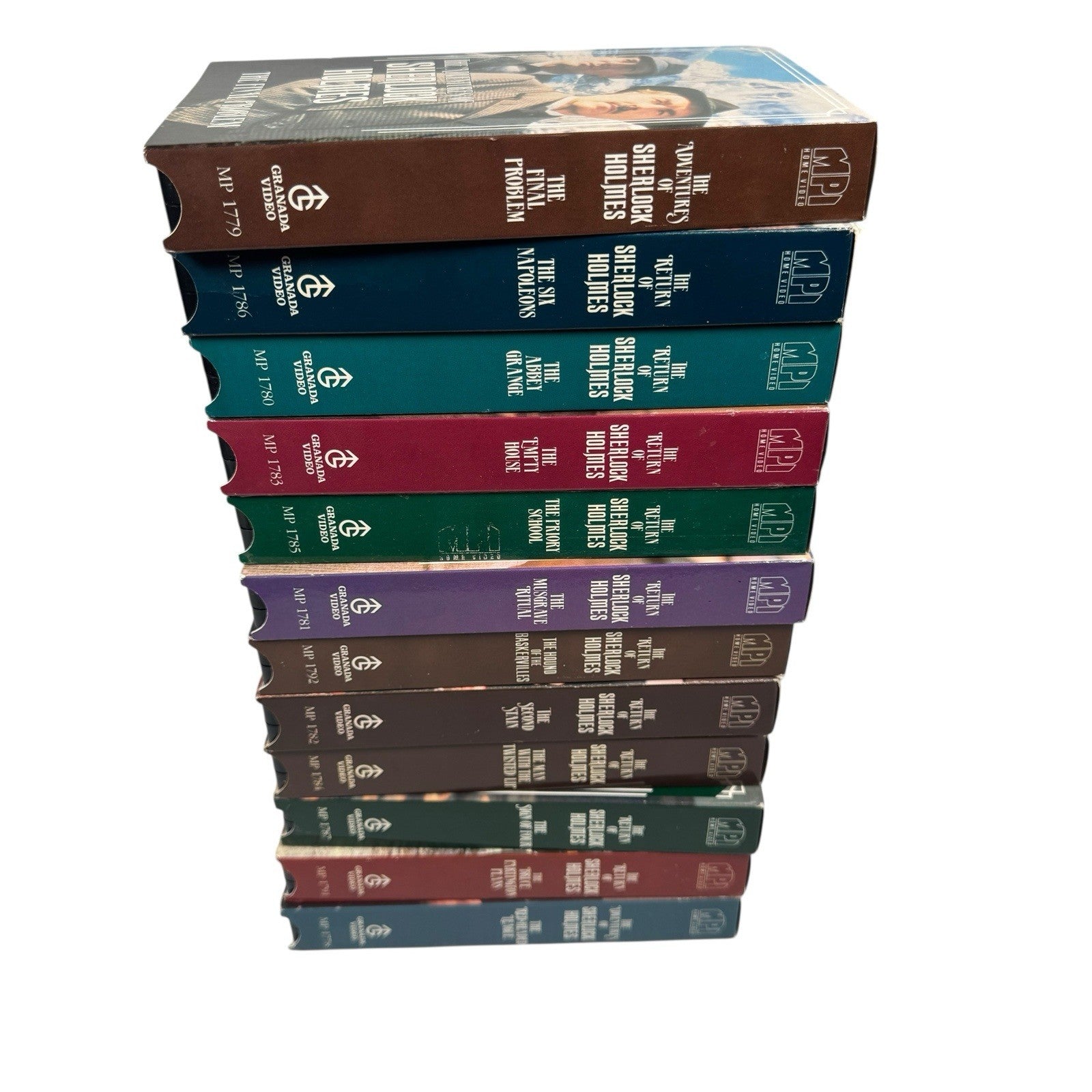 The Return of Sherlock Holmes & Adventures Lot of 12 VHS Videotapes