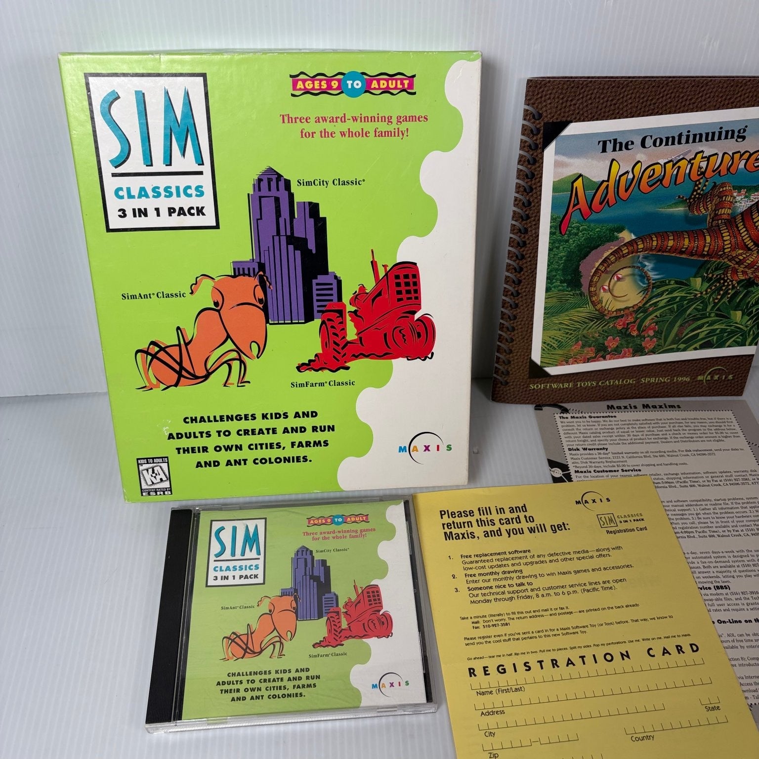 Sim Classics 3 In 1 Pack PC Windows Mac Big Box PC Game SimCity SimFarm SimAnt