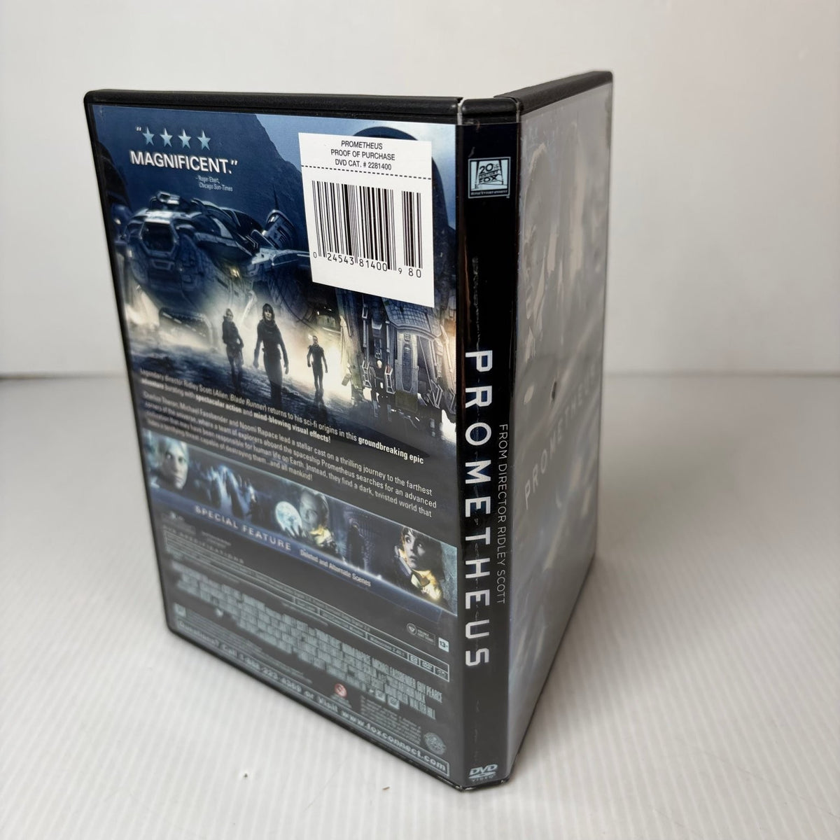 Prometheus DVD 2012 Ridley Scott Charlize Theron Fassbender Noomi Rapace Sci-Fi