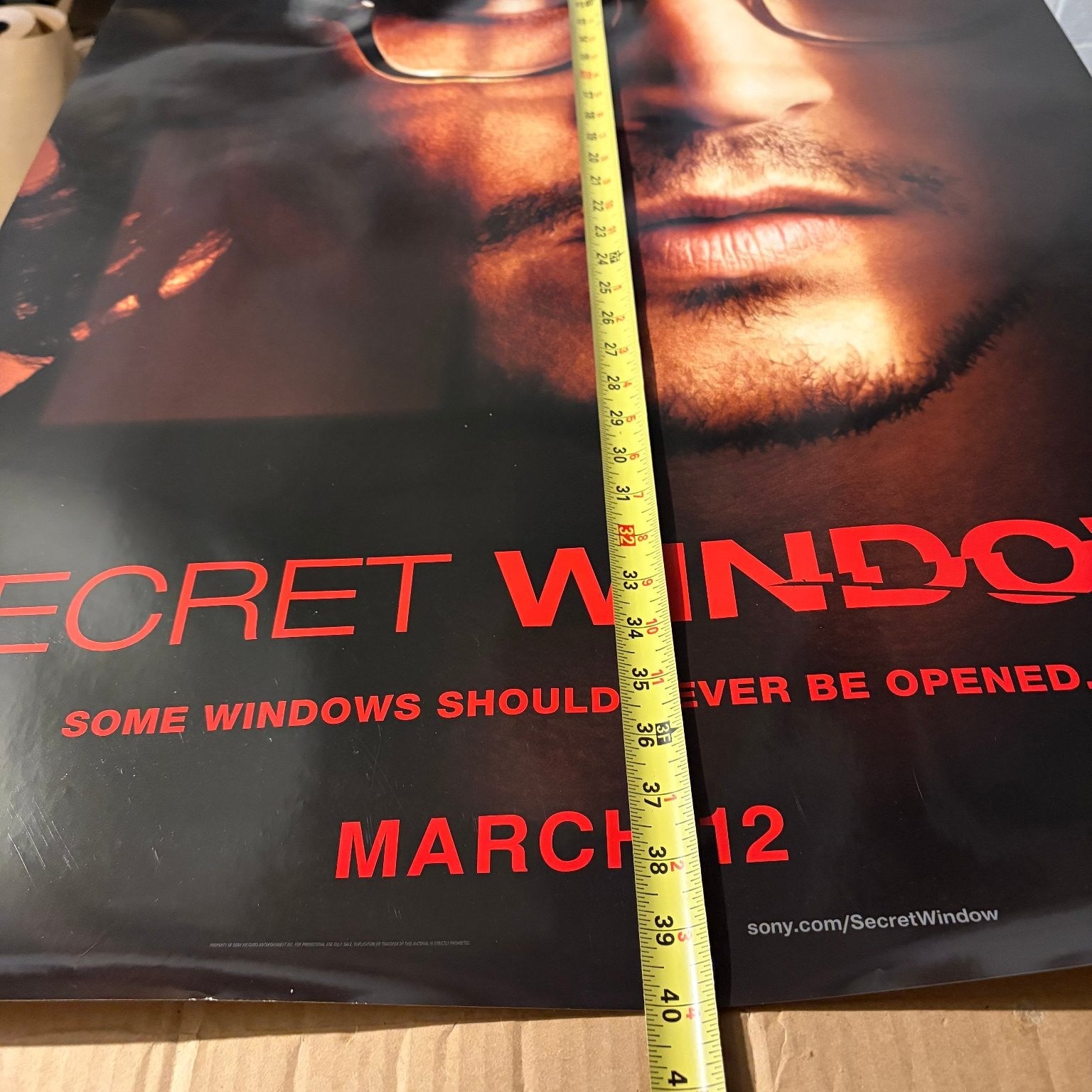 Secret Window 2004 Advance One Sheet Movie Poster Johnny Depp Double Sided 27x40