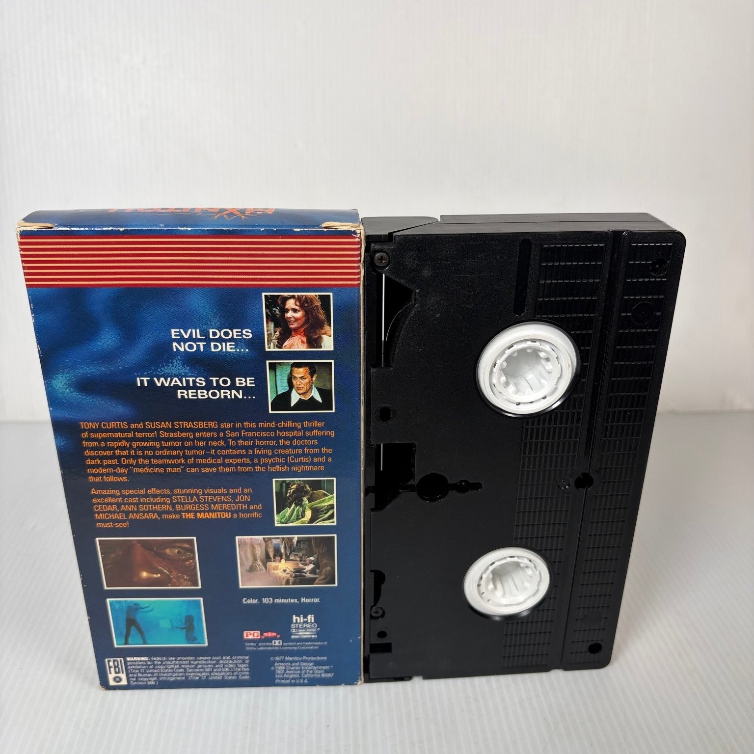 The Manitou VHS 1978 Supernatural Horror Charter Entertainment
