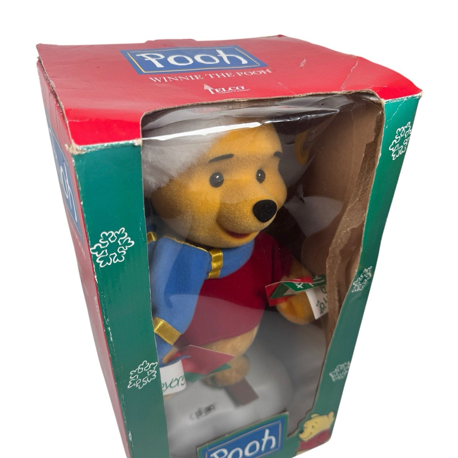 VTG Telco Winnie The Pooh Motion-ette Animated Christmas Display Figure Working