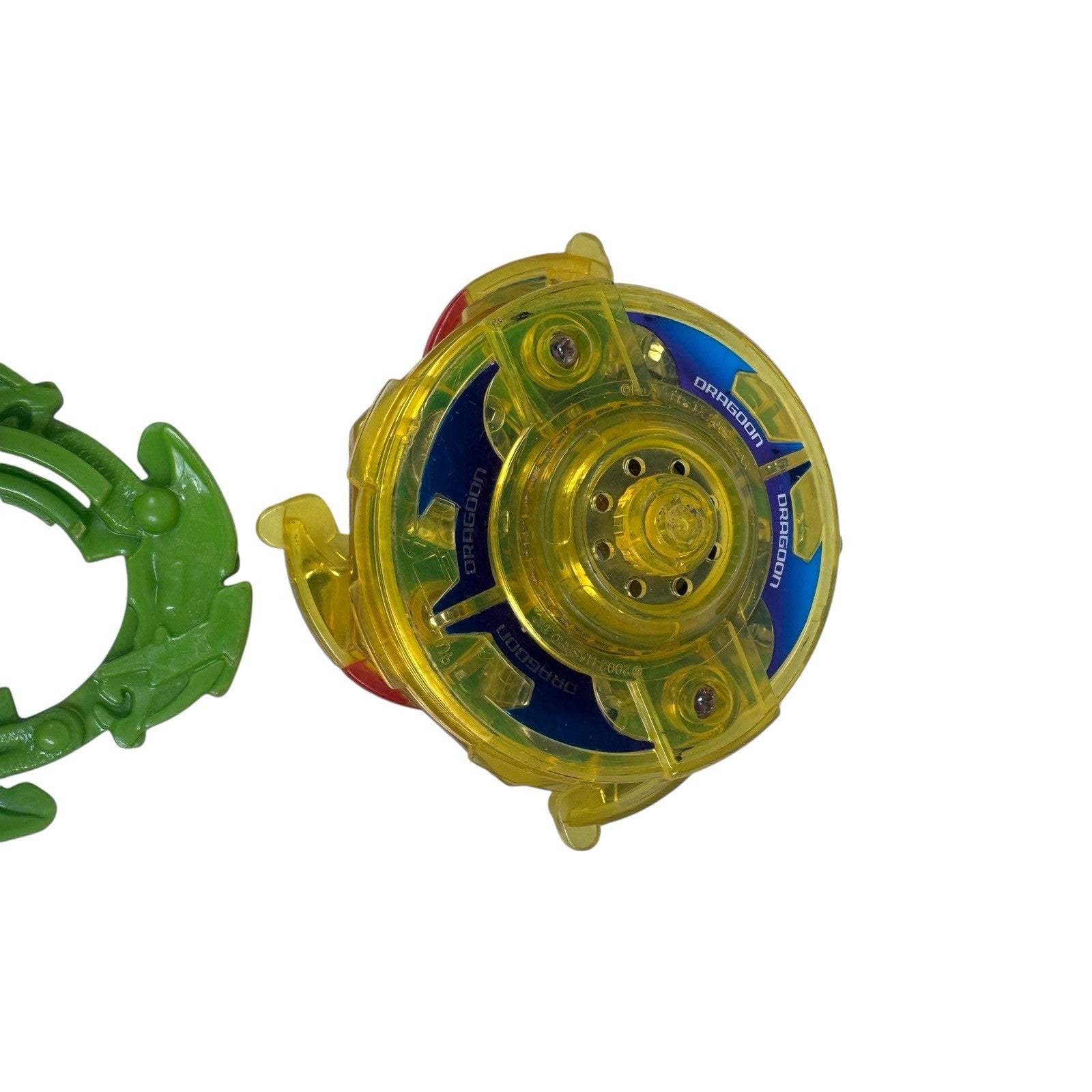 Vintage 2001 Beyblade Dragoon Launcher & Dragoon Beyblades Engine Gear Lot