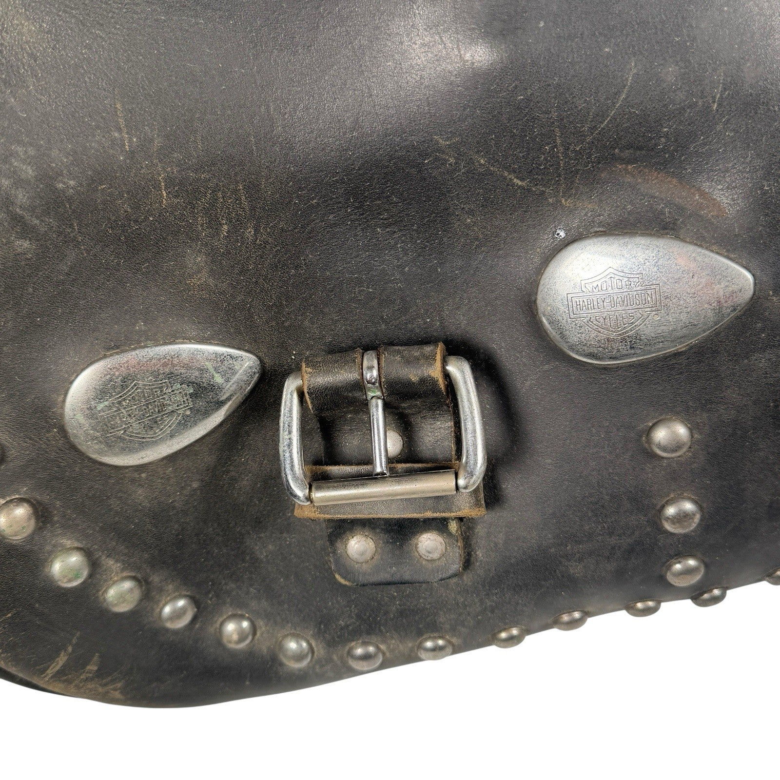 Vintage Harley-Davidson Leather Softail Saddlebags Studded Made in USA