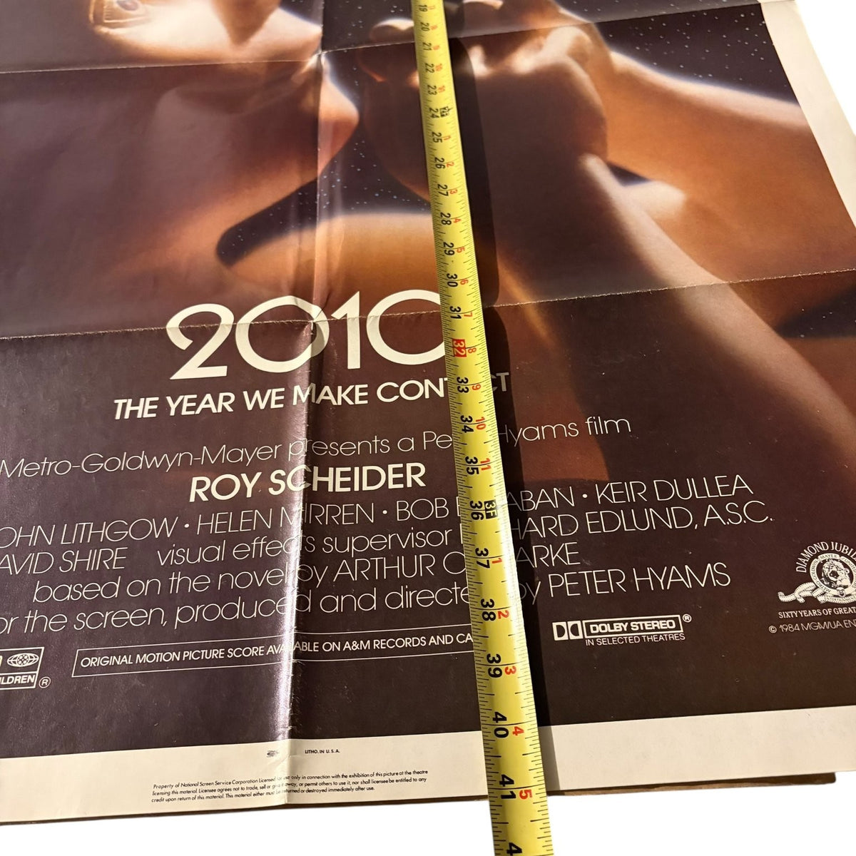 2010 The Year We Make Contact 1984 One Sheet Movie Poster Roy Scheider Sci-Fi