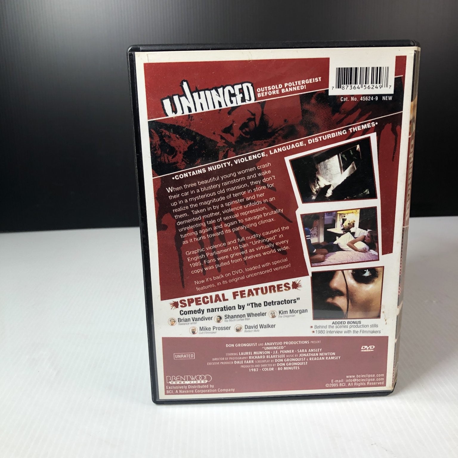 Unhinged DVD 1982 Original Uncensored Version Horror Thriller