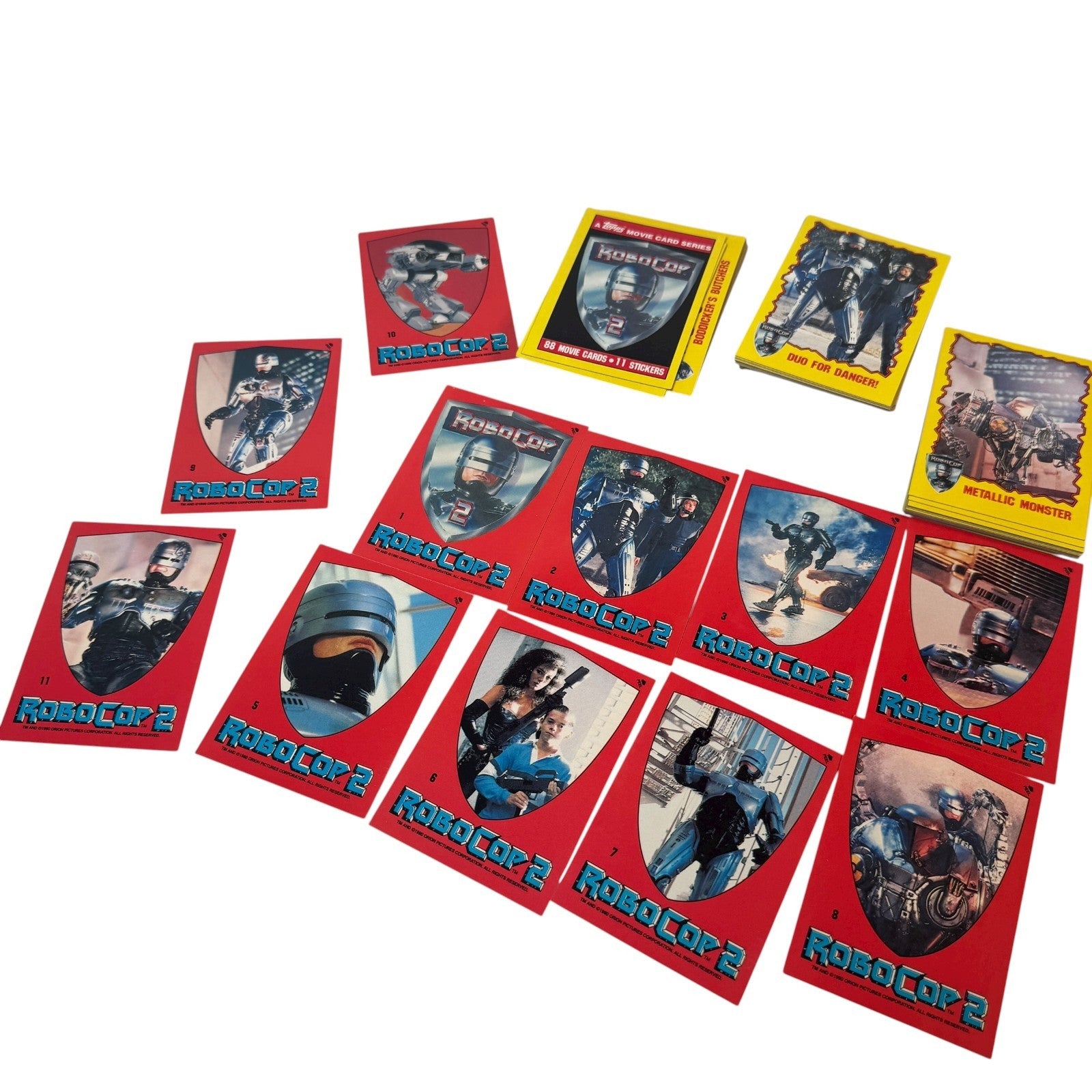 Robocop 2 Topps Movie Card Series Complete Set 88 Movie Cards & 11 Stickers