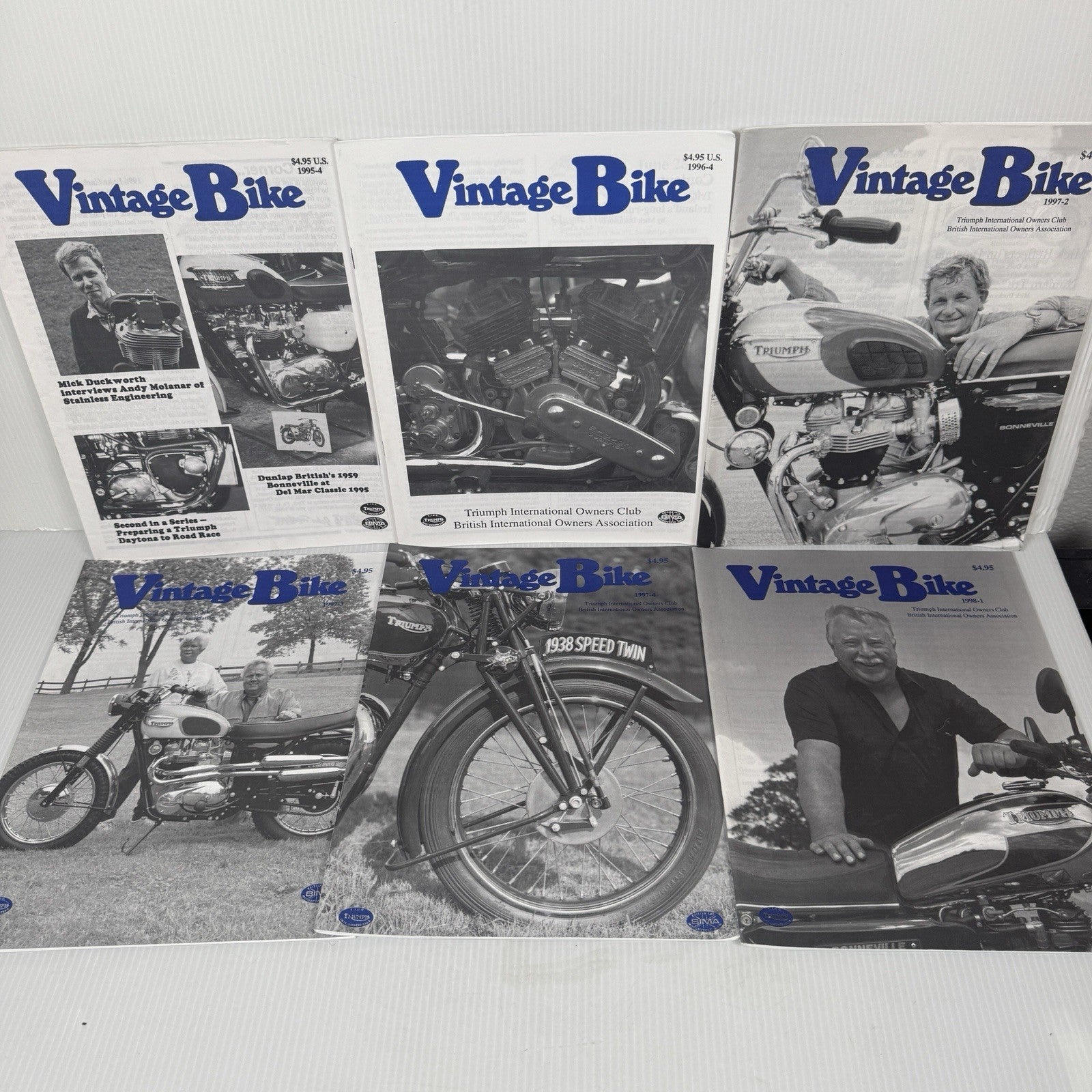 Vintage Bike Motorcycle Magazine Triumph Intl Owners Club Lot Of 41, 1993-2015