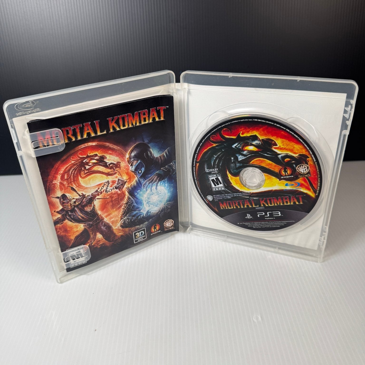 Mortal Kombat PS3 Video Game w/ Bonus Cards (Expired) Multiplayer 3D Complete