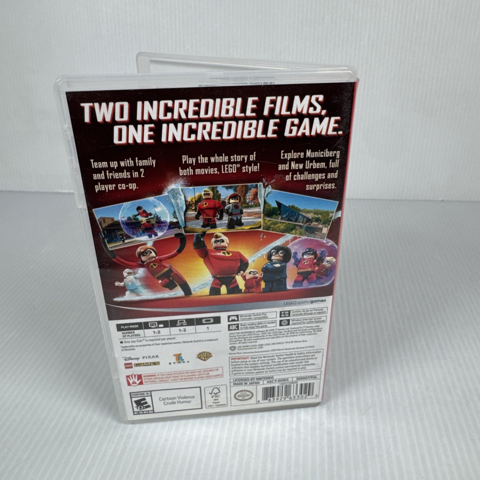 Nintendo Switch LEGO the Incredibles Disney's Pixar Game