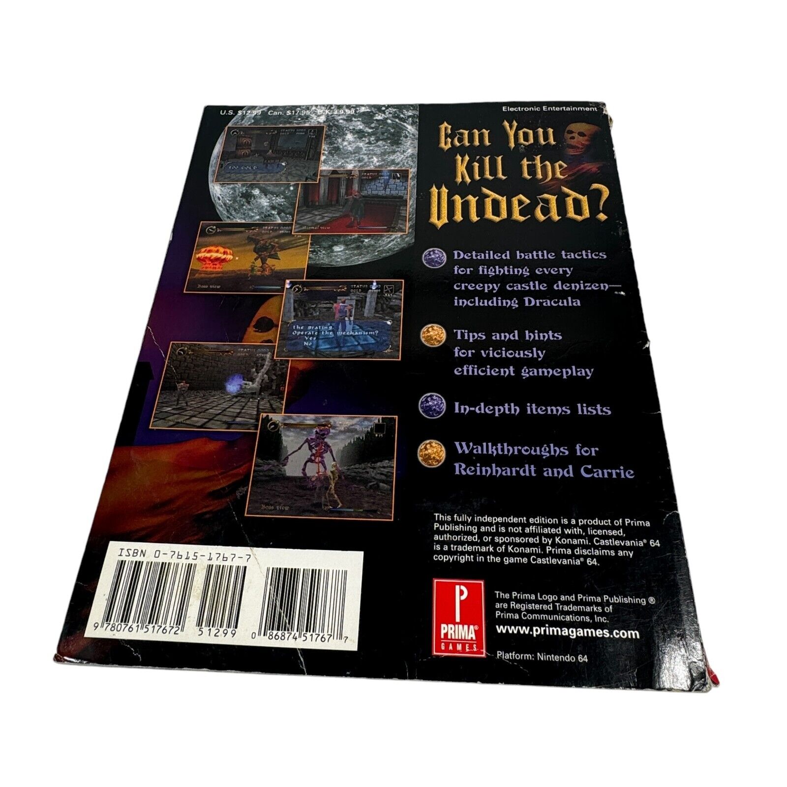 Castlevania 64 Prima Strategy Guide for Nintendo 64