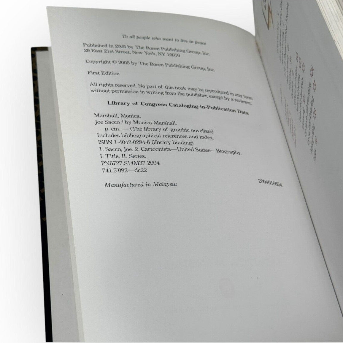 The Library of Graphic Novelists: Joe Sacco by Monica Marshall