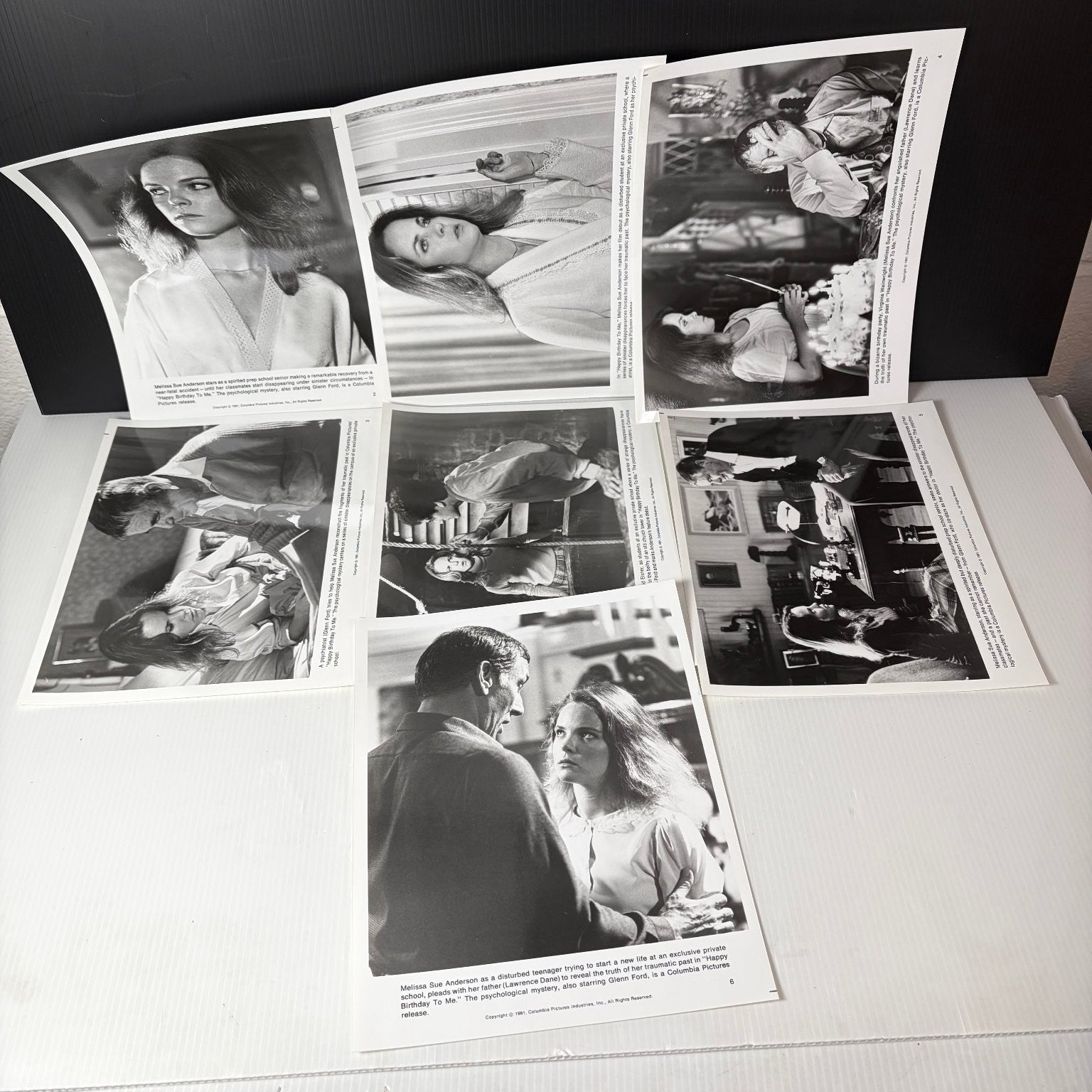 Vintage Happy Birthday To Me Set of 7 Press Kit Photos 1981 Movie Slasher Horror