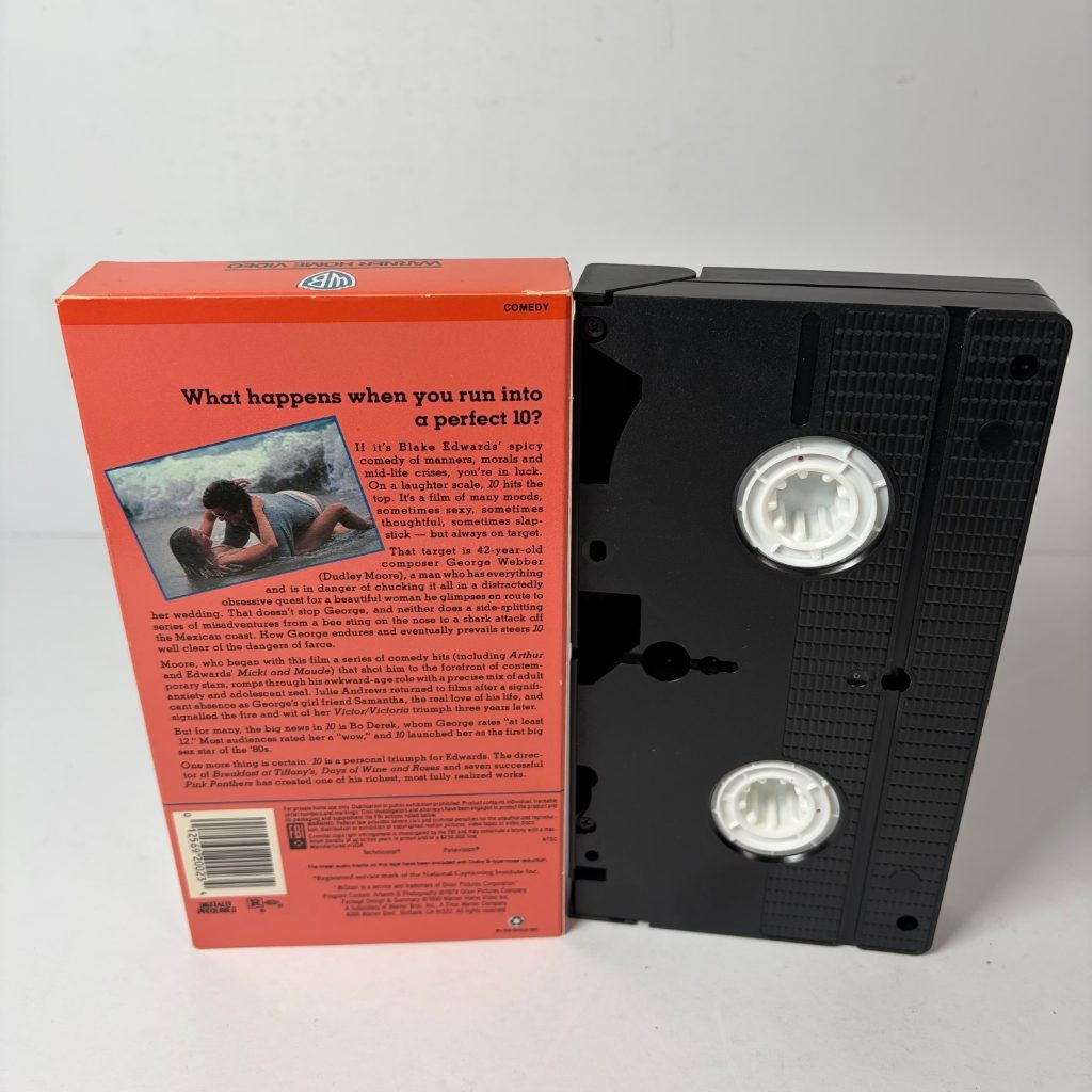 10 (Ten) VHS Blake Edwards Dudley Moore Bo Derek Julie Andrews Warner Comedy