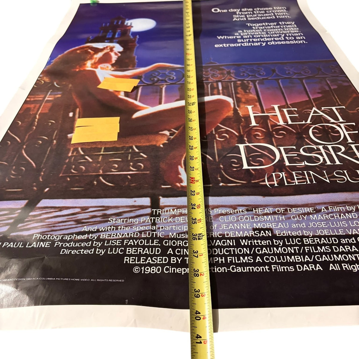 Vintage Heat of Desire Plein Sud 1984 One-Sheet Movie Poster 27"x40" French Film