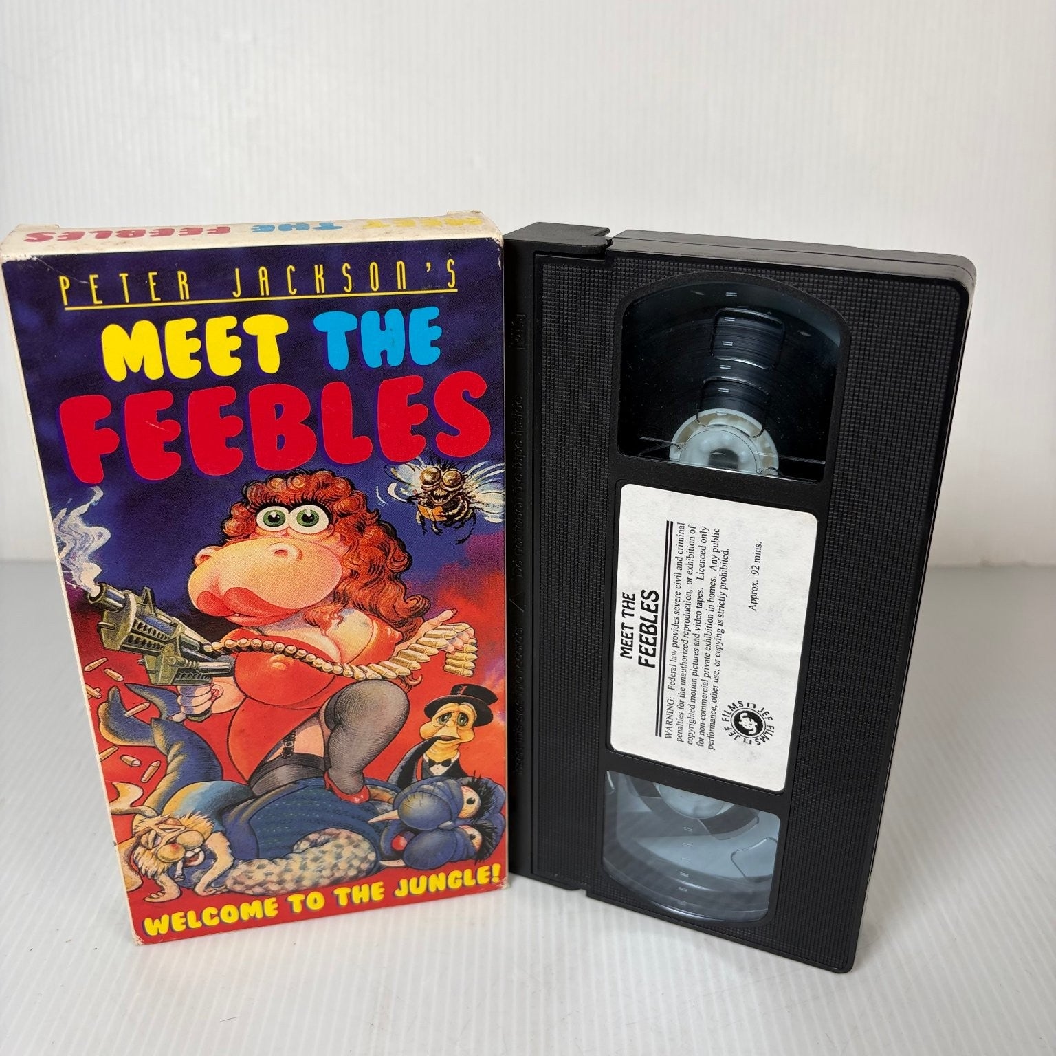 Meet the Feebles VHS 1990 Cult Dark Comedy Peter Jackson Substance