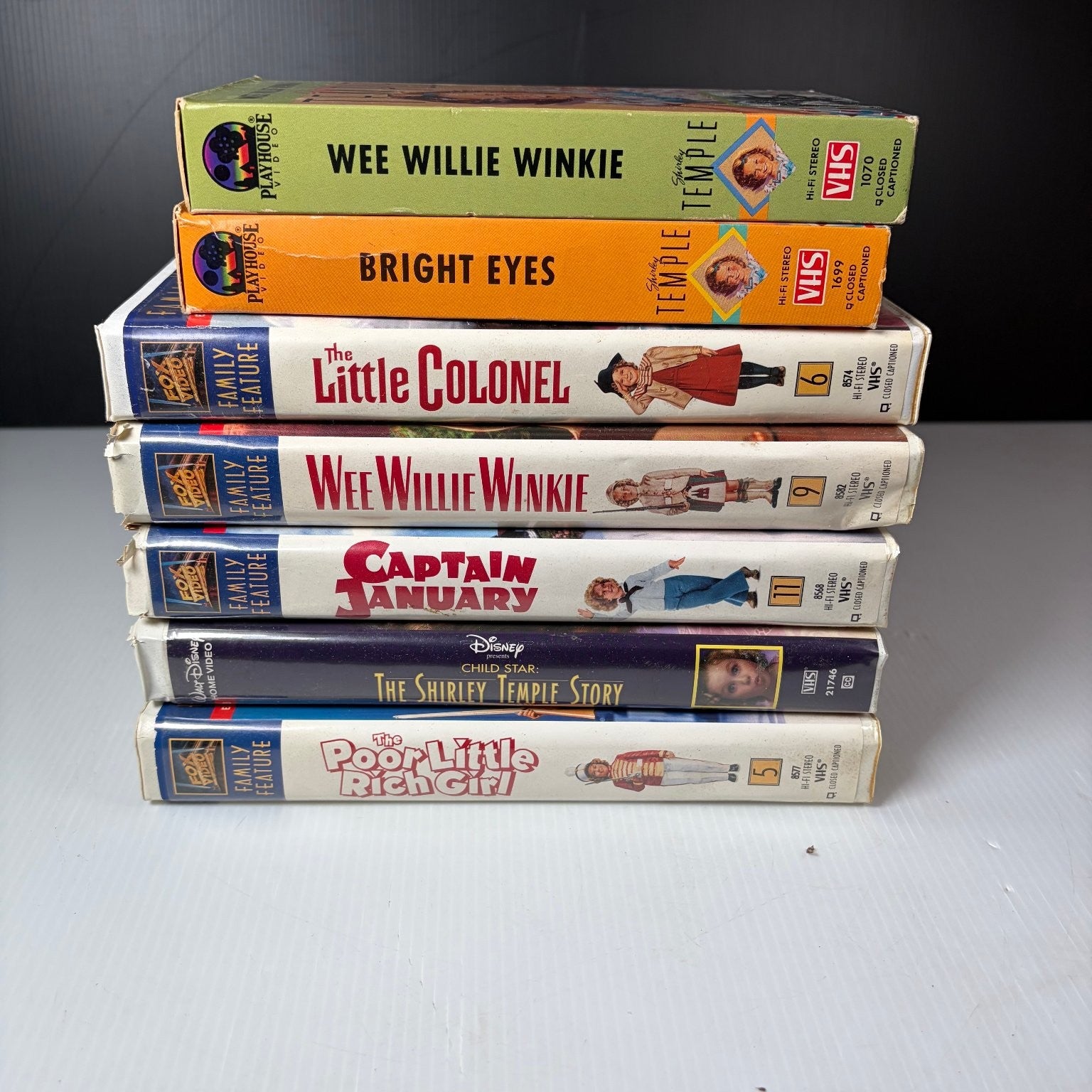 Lot of 7 Shirley Temple VHS Movies The Little Colonel & More